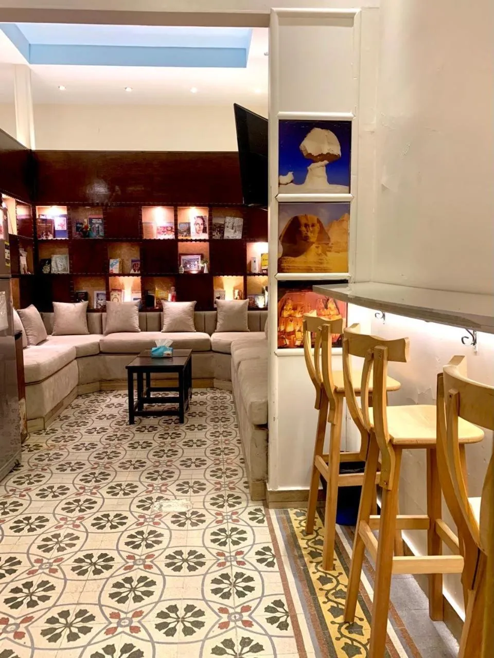 Living room in Nour Hostel