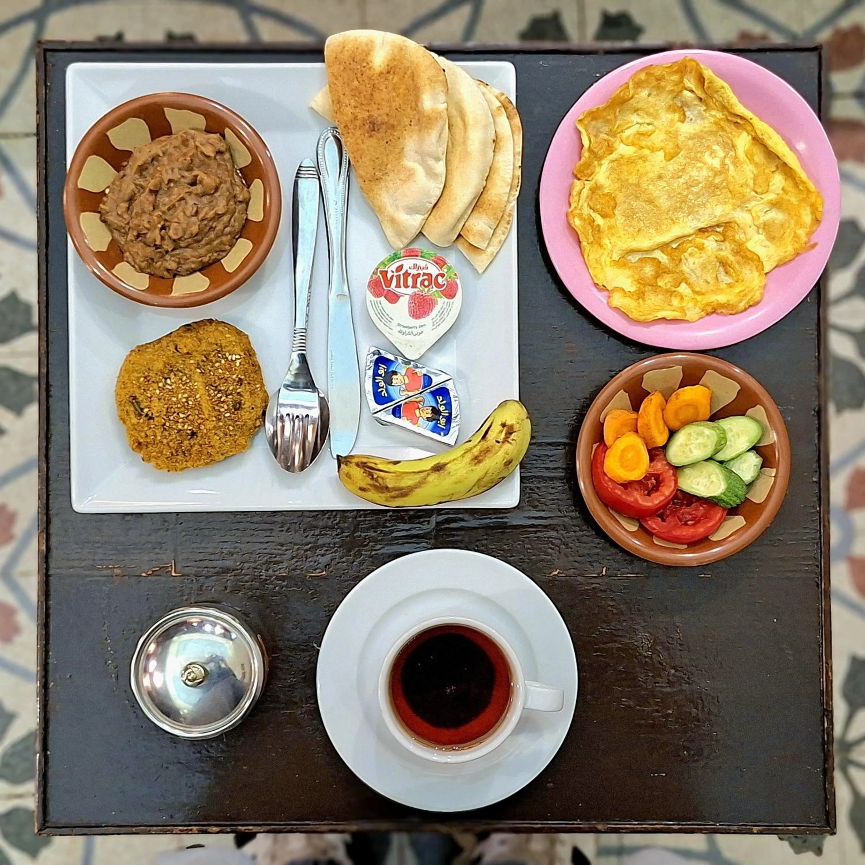 Breakfast in Nour Hostel