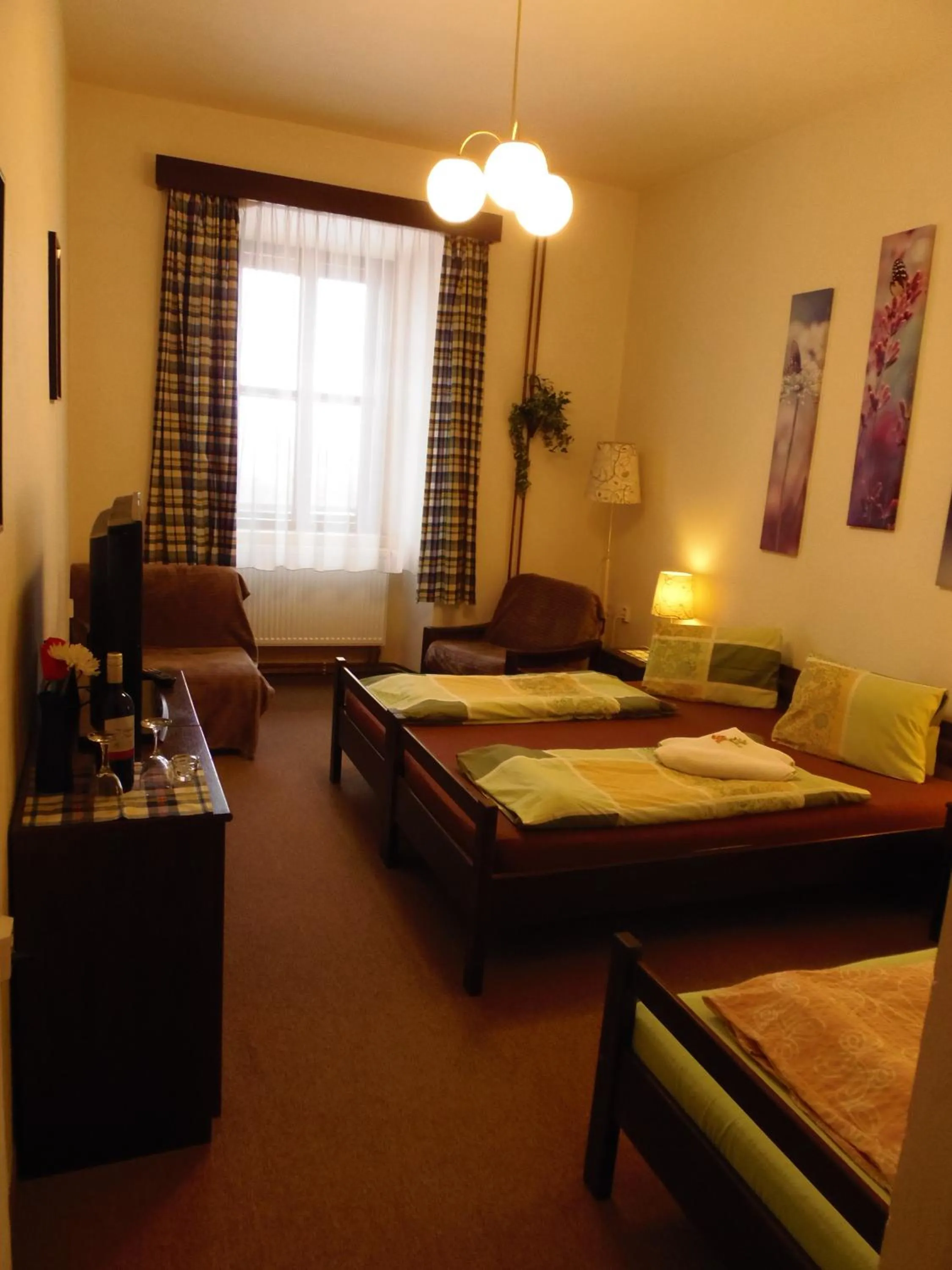 Bed in Hotel Stará škola na Šumavě