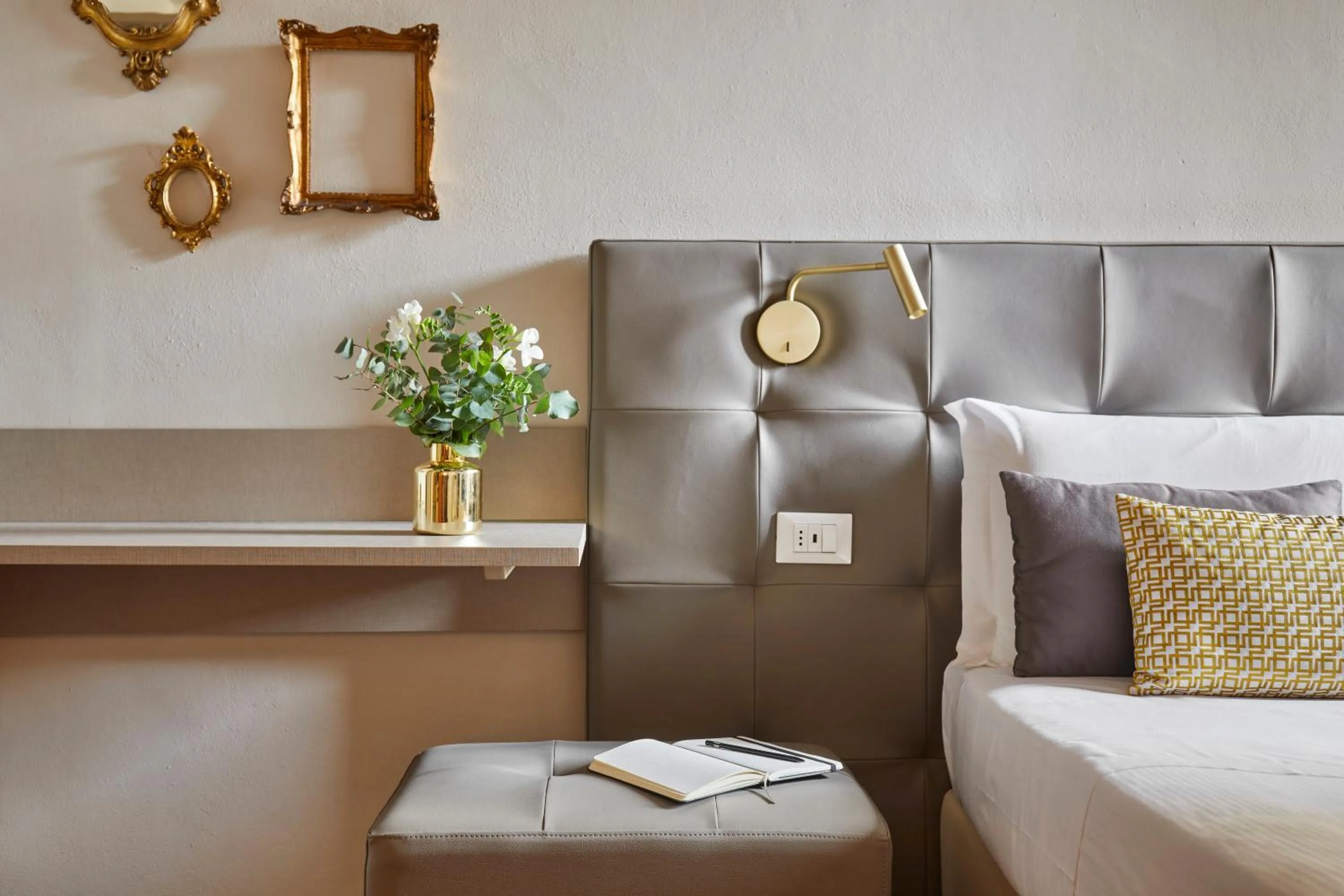 Decorative detail, Bed in Sette Angeli Rooms