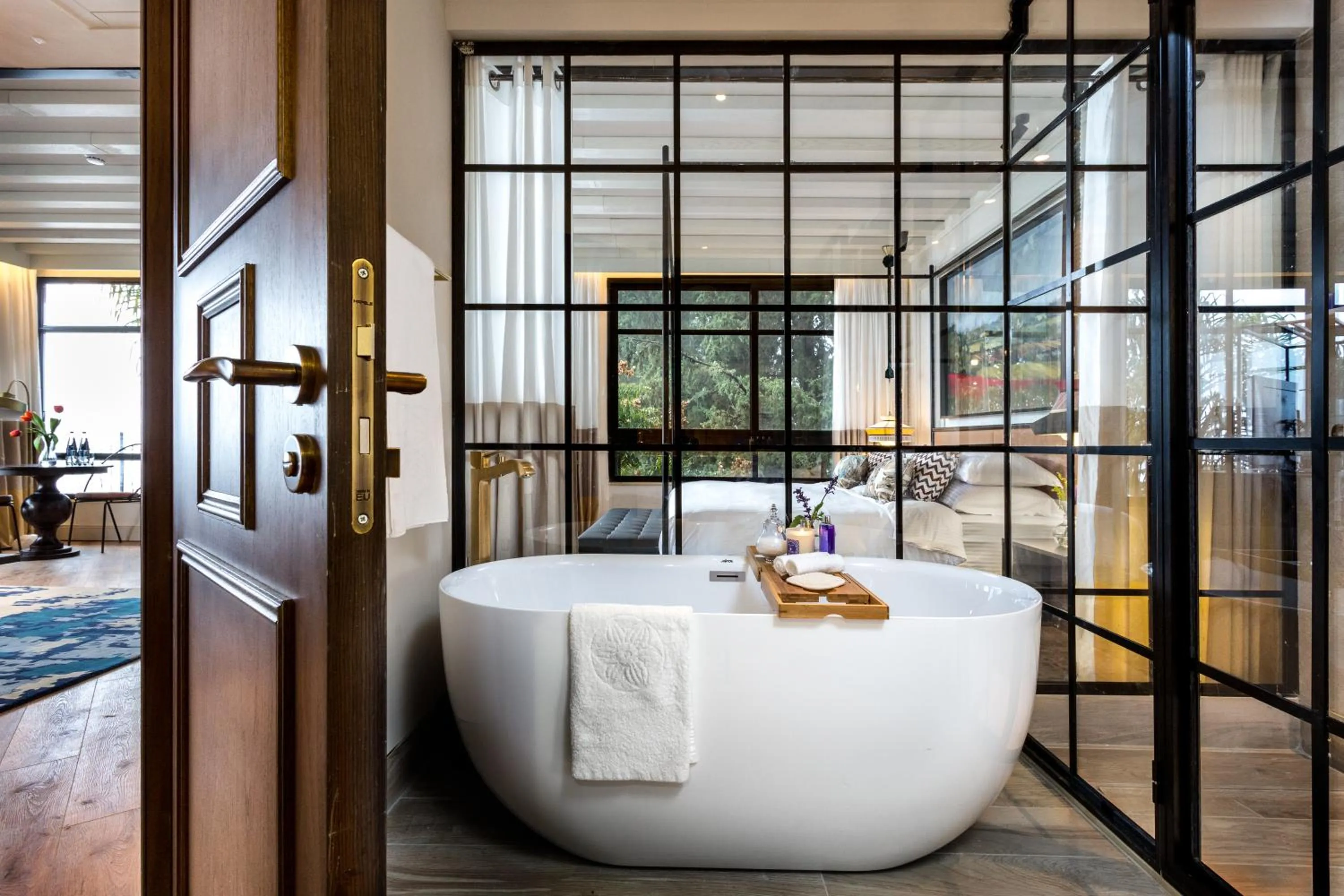 Bathroom, Bed in Mizpe Hayamim by Isrotel Exclusive