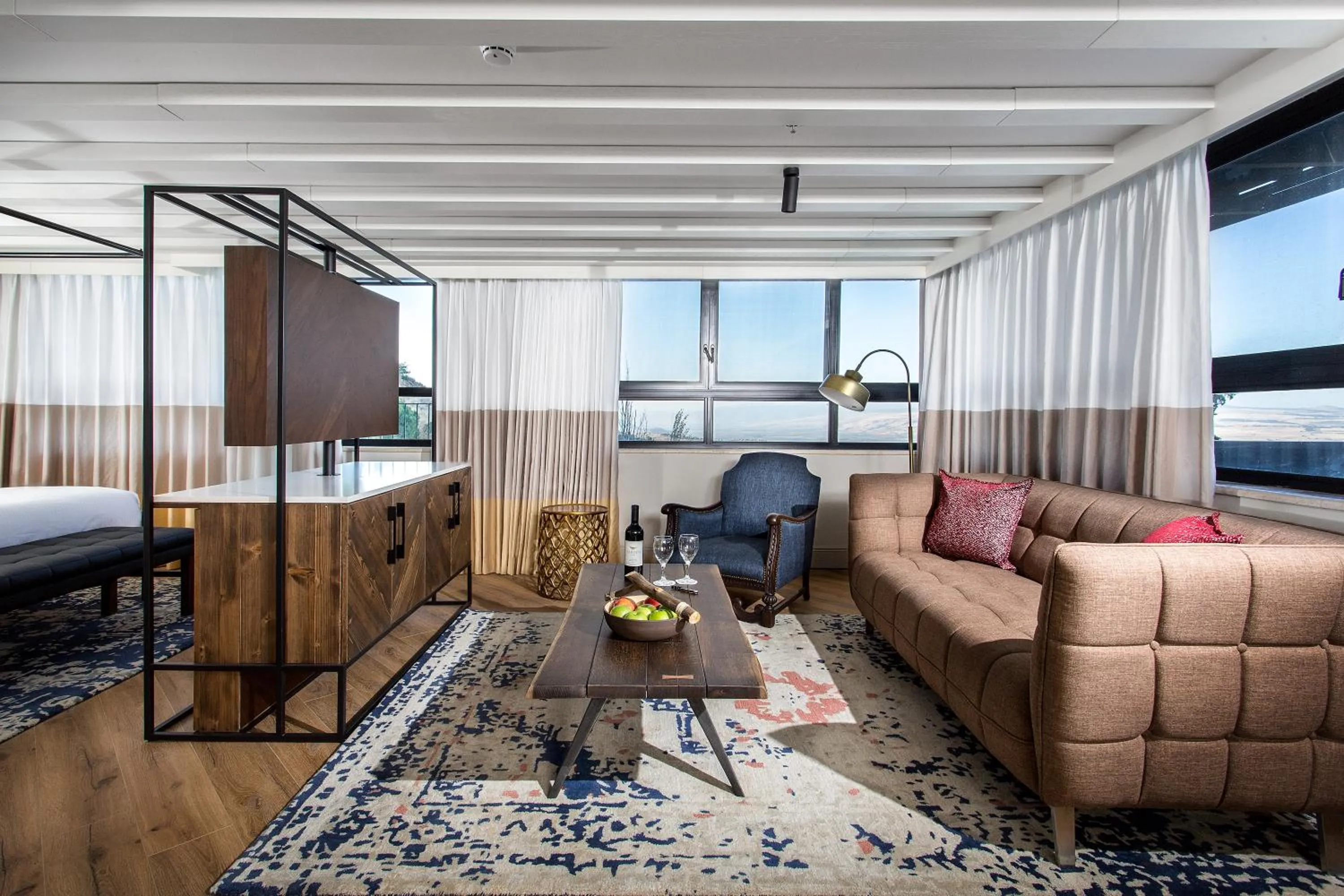 Living room, Bed in Mizpe Hayamim by Isrotel Exclusive