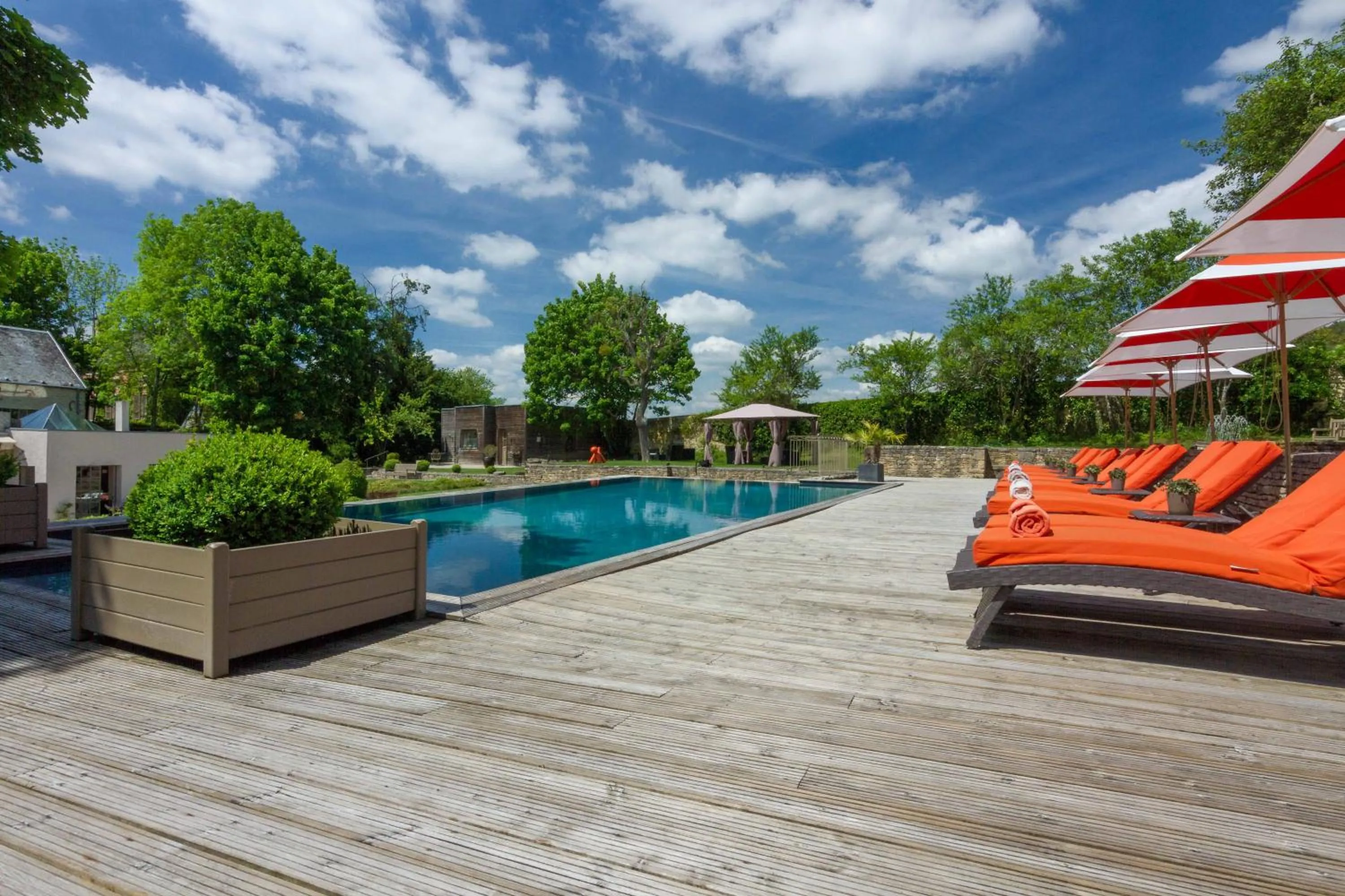 Swimming pool in Château de Courban and Spa Nuxe