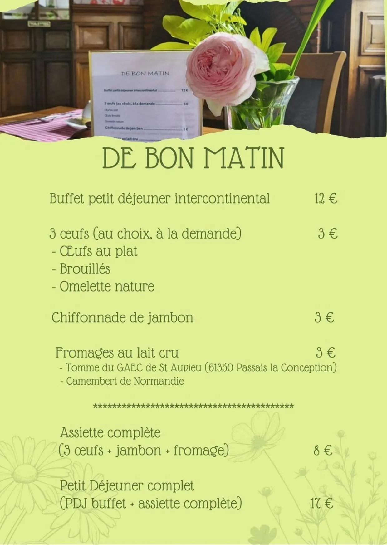 Continental breakfast in Logis Hôtel De France- Restaurant GRILL