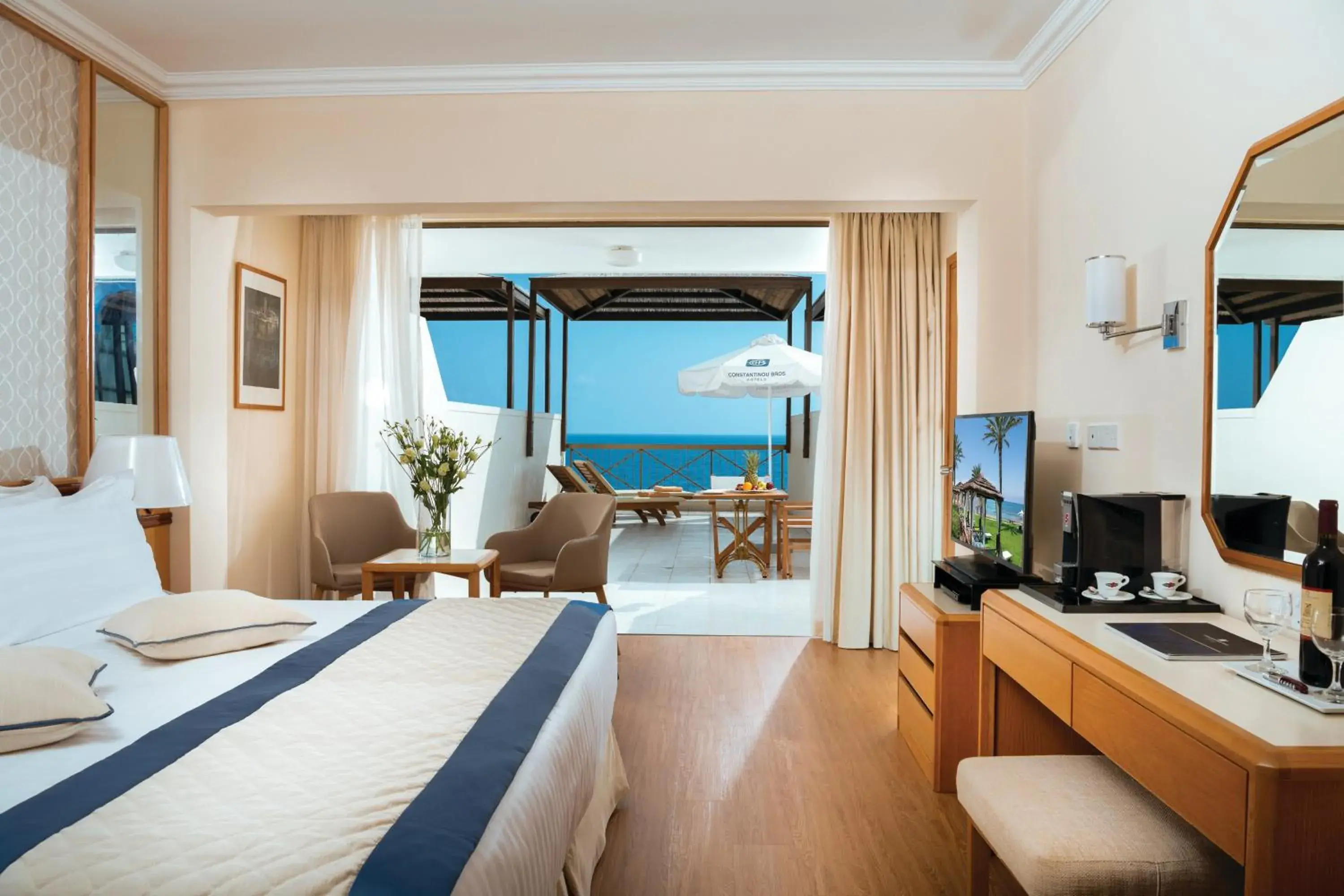 Executive One-Bedroom Suite With Sea View in Constantinou Bros Athena Beach Hotel Executive One-Bedroom Suite With Sea View in Constantinou Bros Athena Beach Hotel