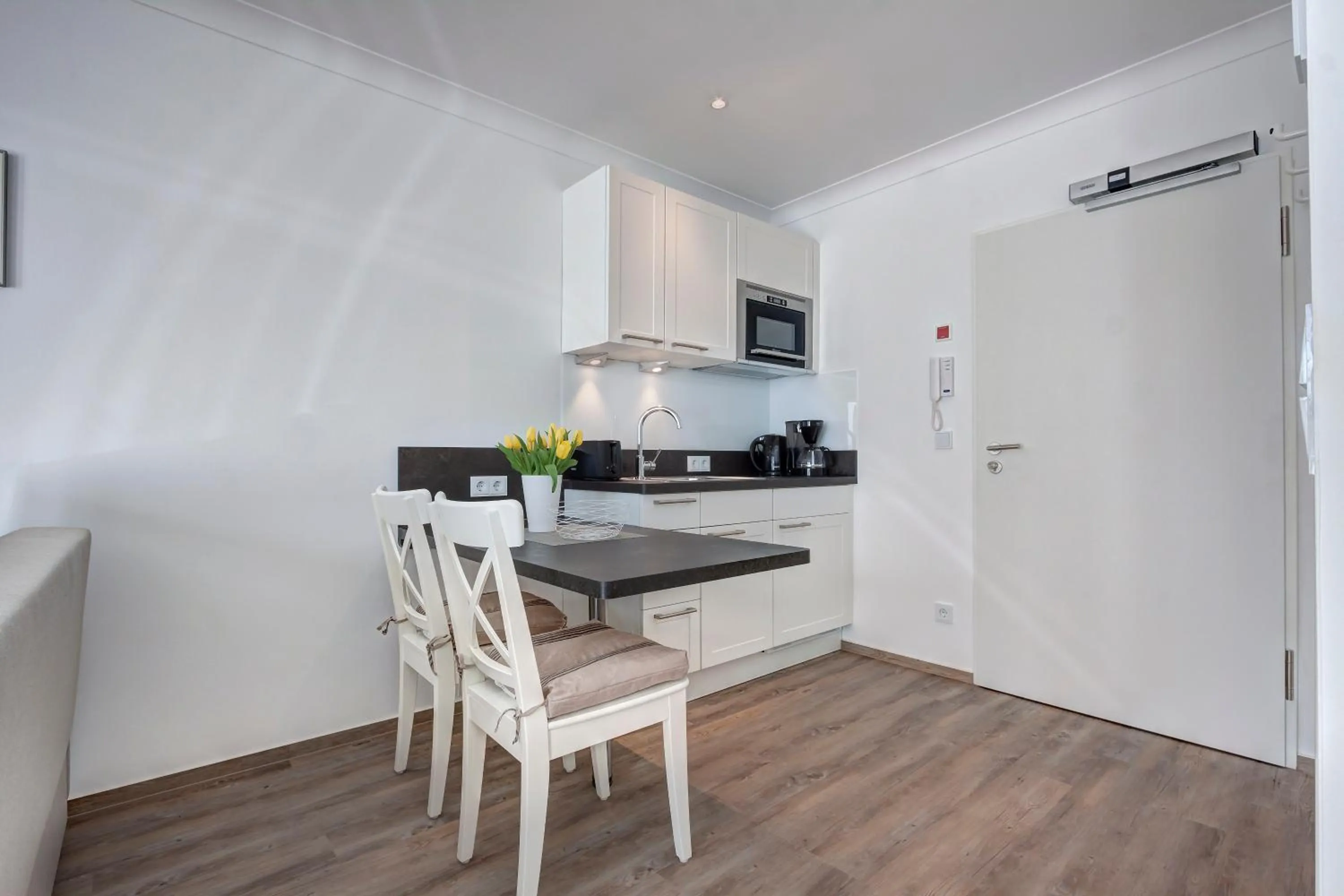 Kitchen or kitchenette in Aparthotel Villa Lea