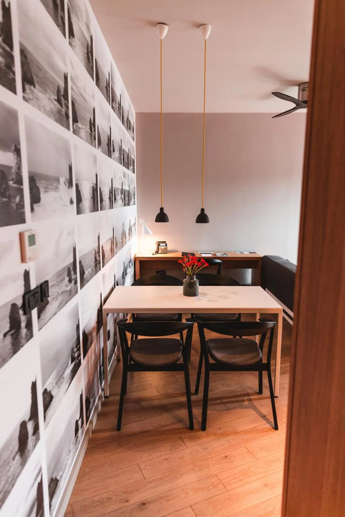 Seating area in One Suite Hotel