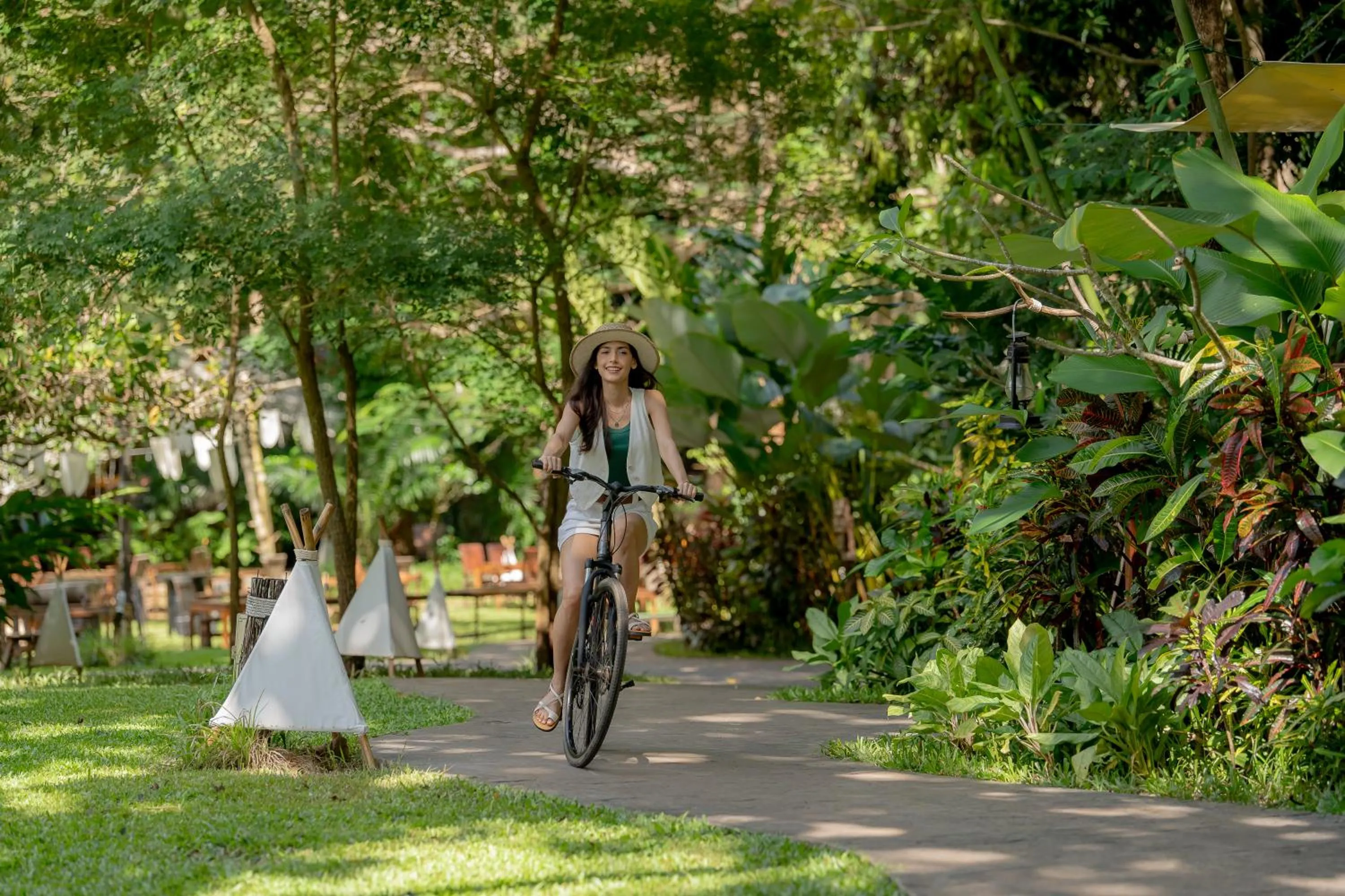 Cycling in Hintok River Camp