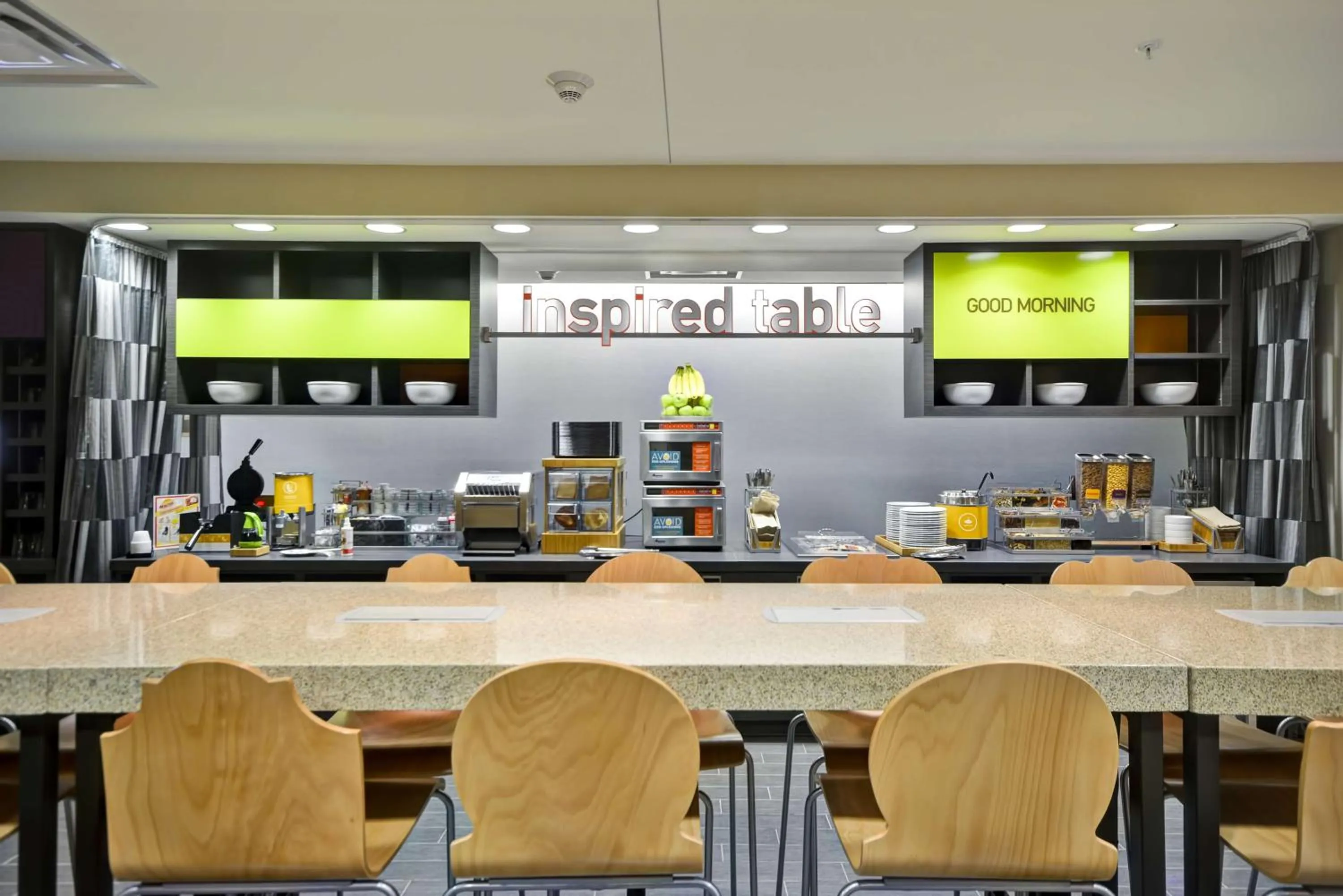 Breakfast in Home2 Suites By Hilton Decatur Ingalls Harbor