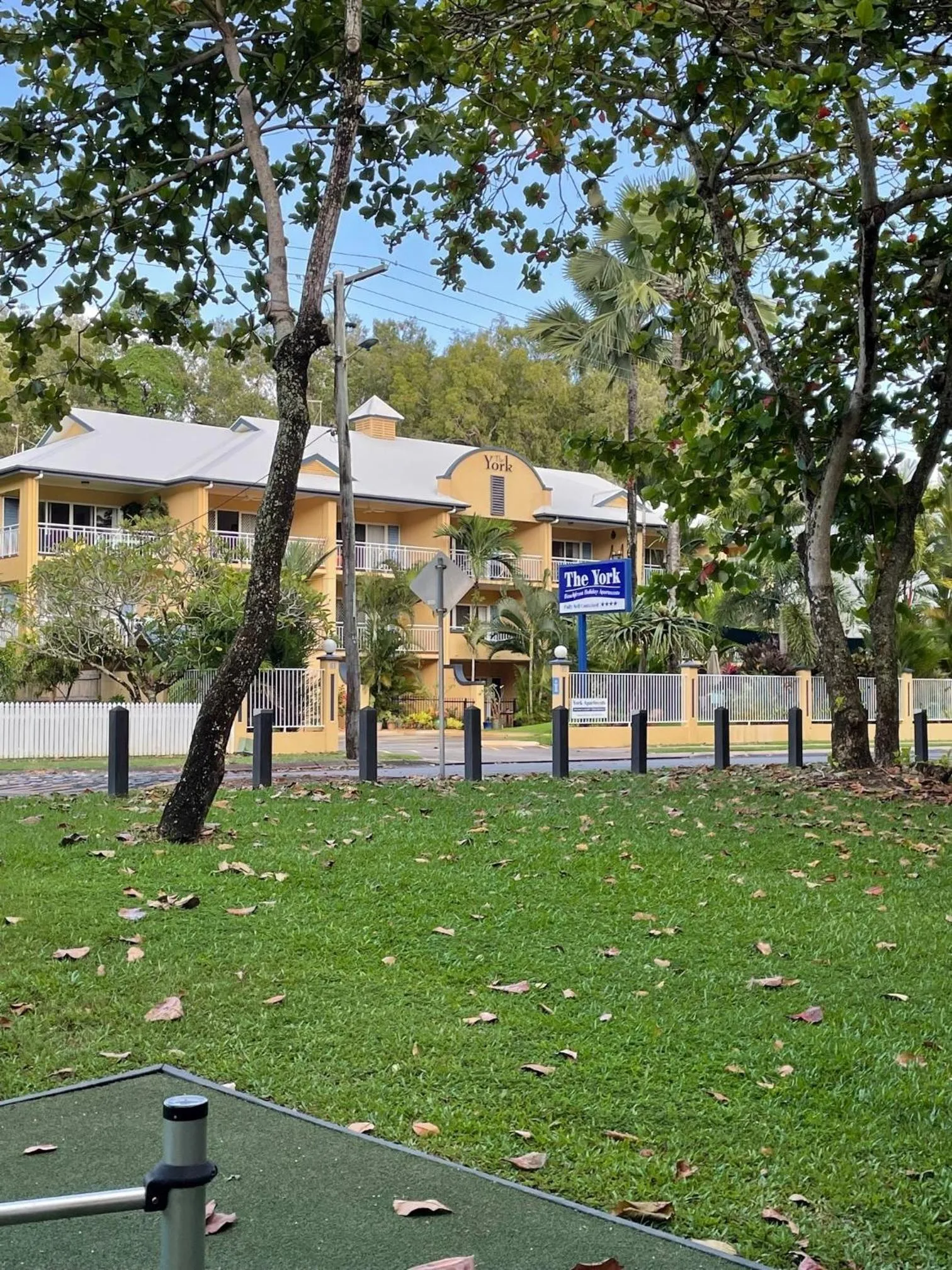 Quiet street view in The York Beachfront Holiday Apartments