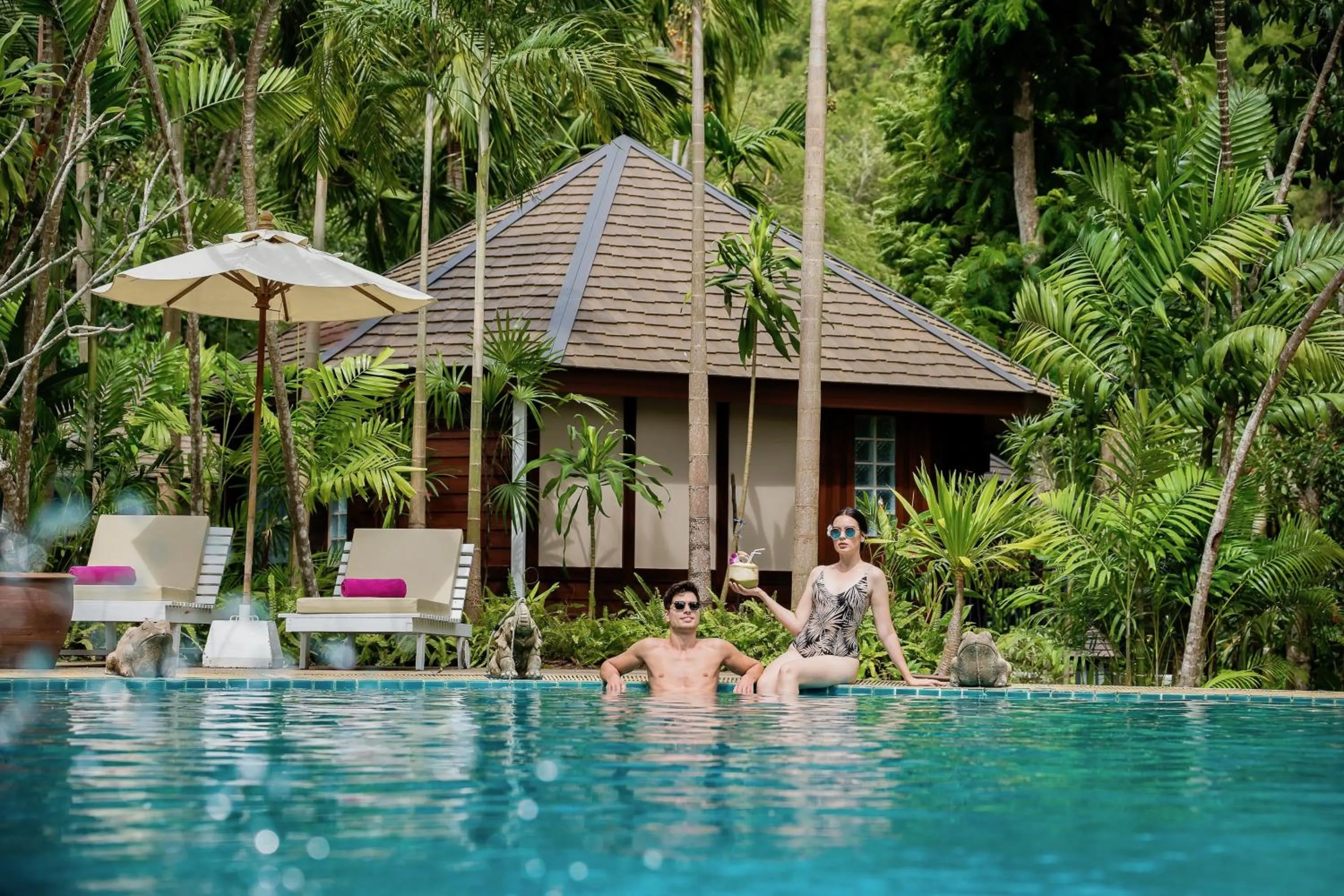Swimming pool in River Kwai Resotel