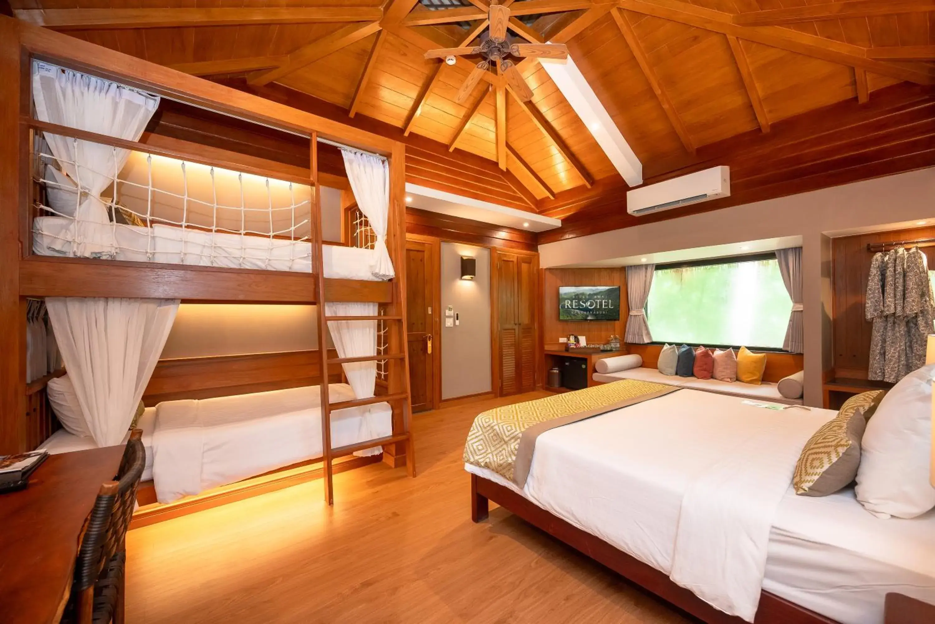 Deluxe Family Room with Bunk Beds in River Kwai Resotel Deluxe Family Room with Bunk Beds in River Kwai Resotel