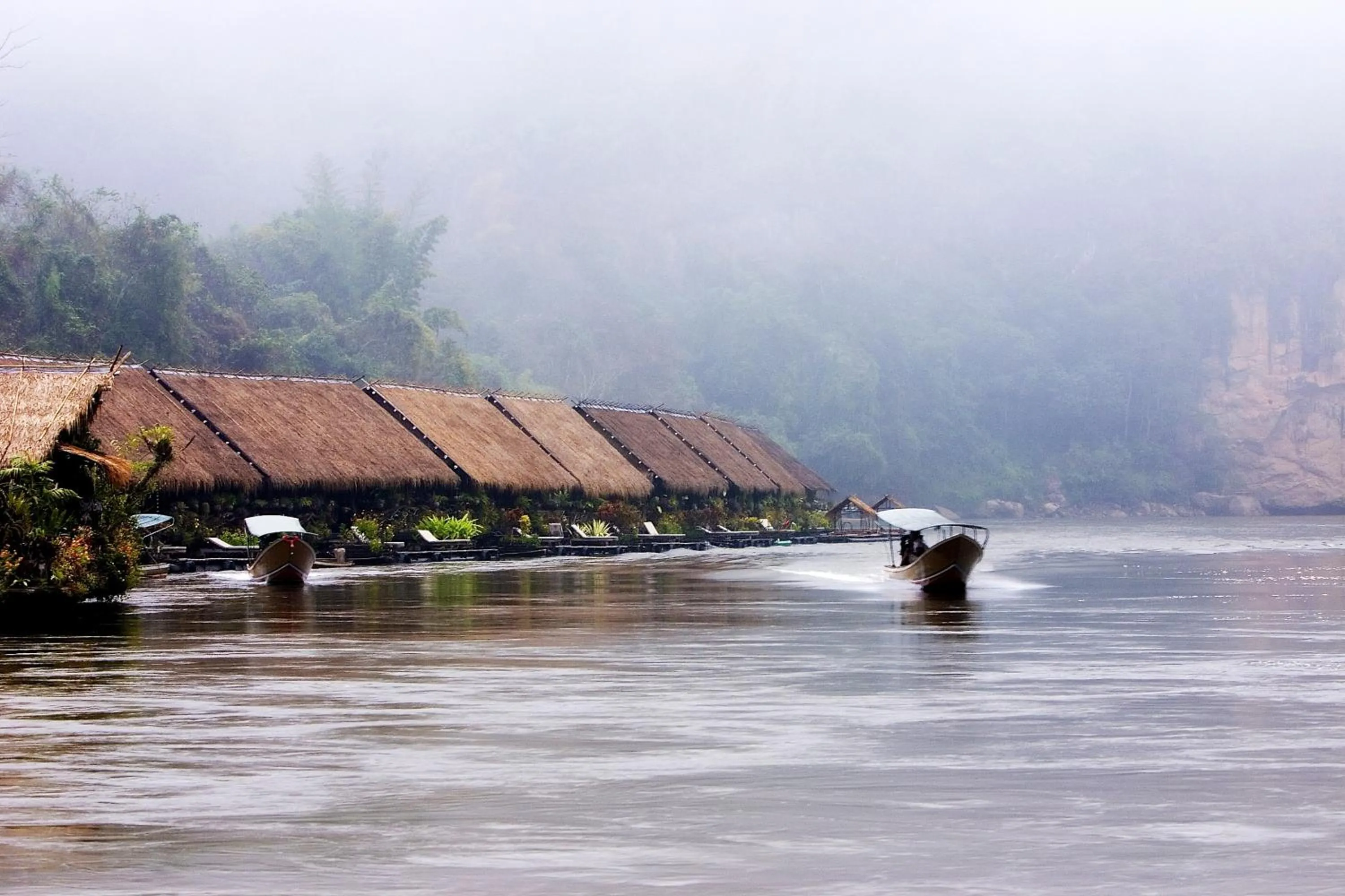 Natural landscape in River Kwai Jungle Rafts
