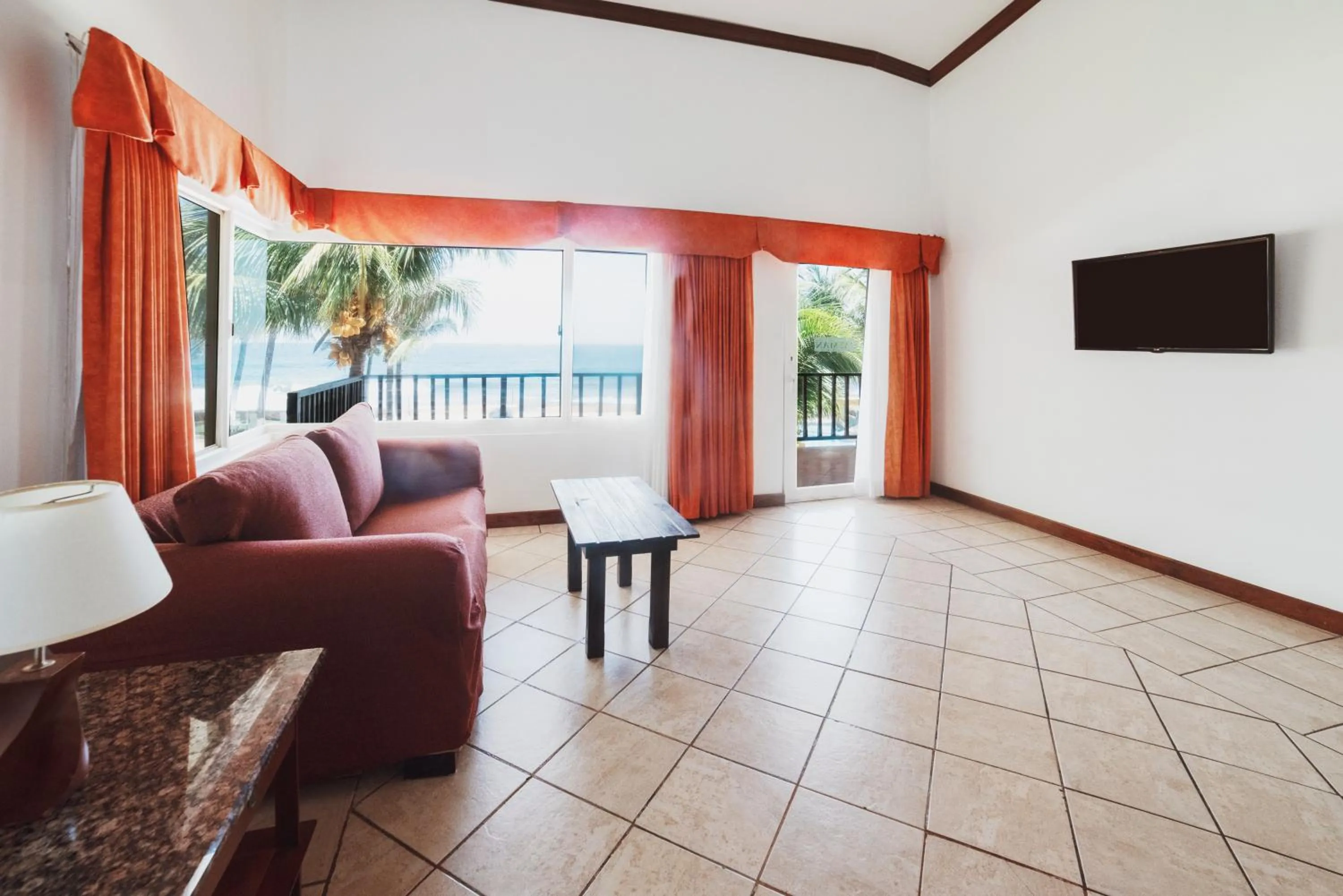 Seating area in Hotel Cayman Suites