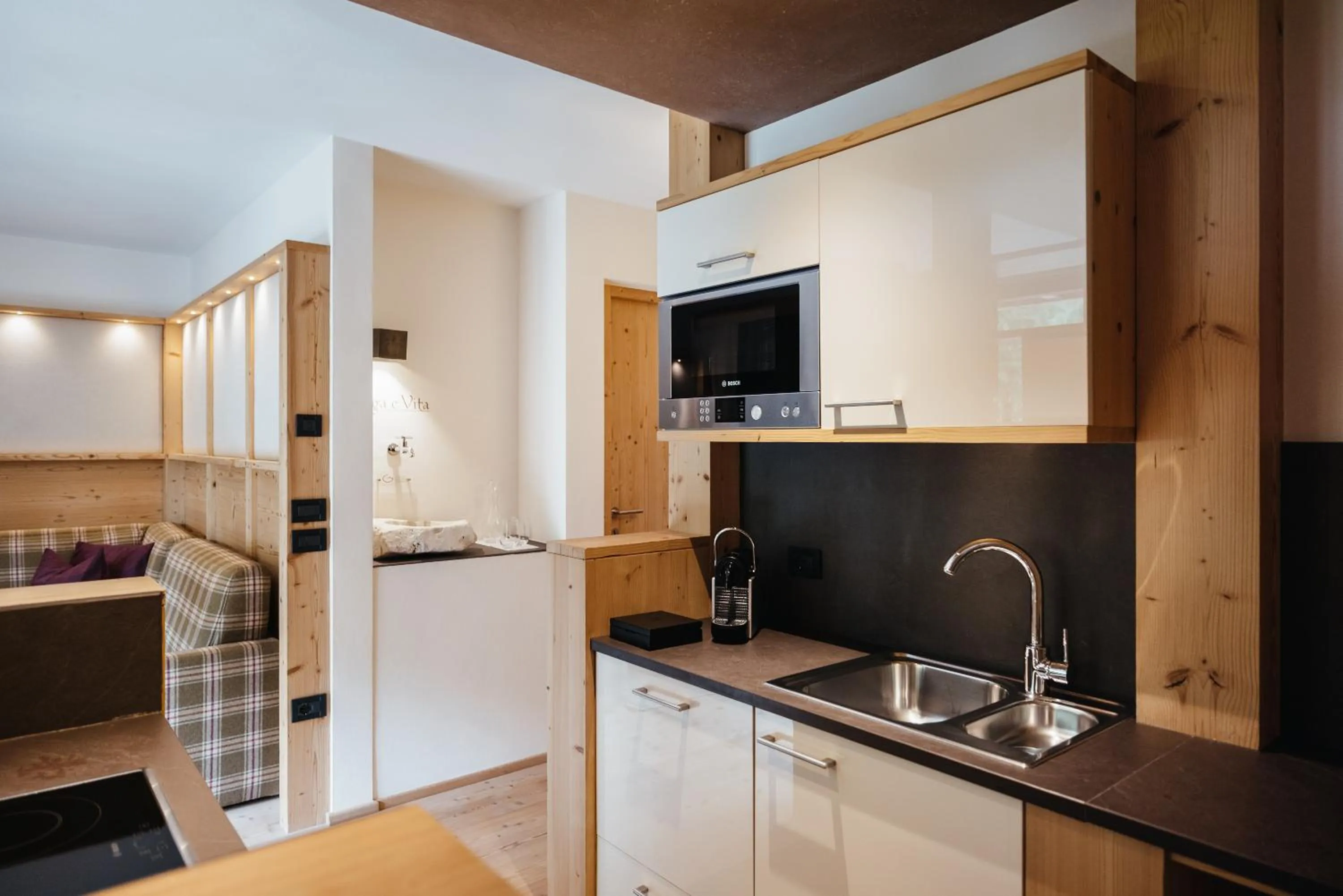 Kitchen or kitchenette in Lagació Hotel Mountain Residence