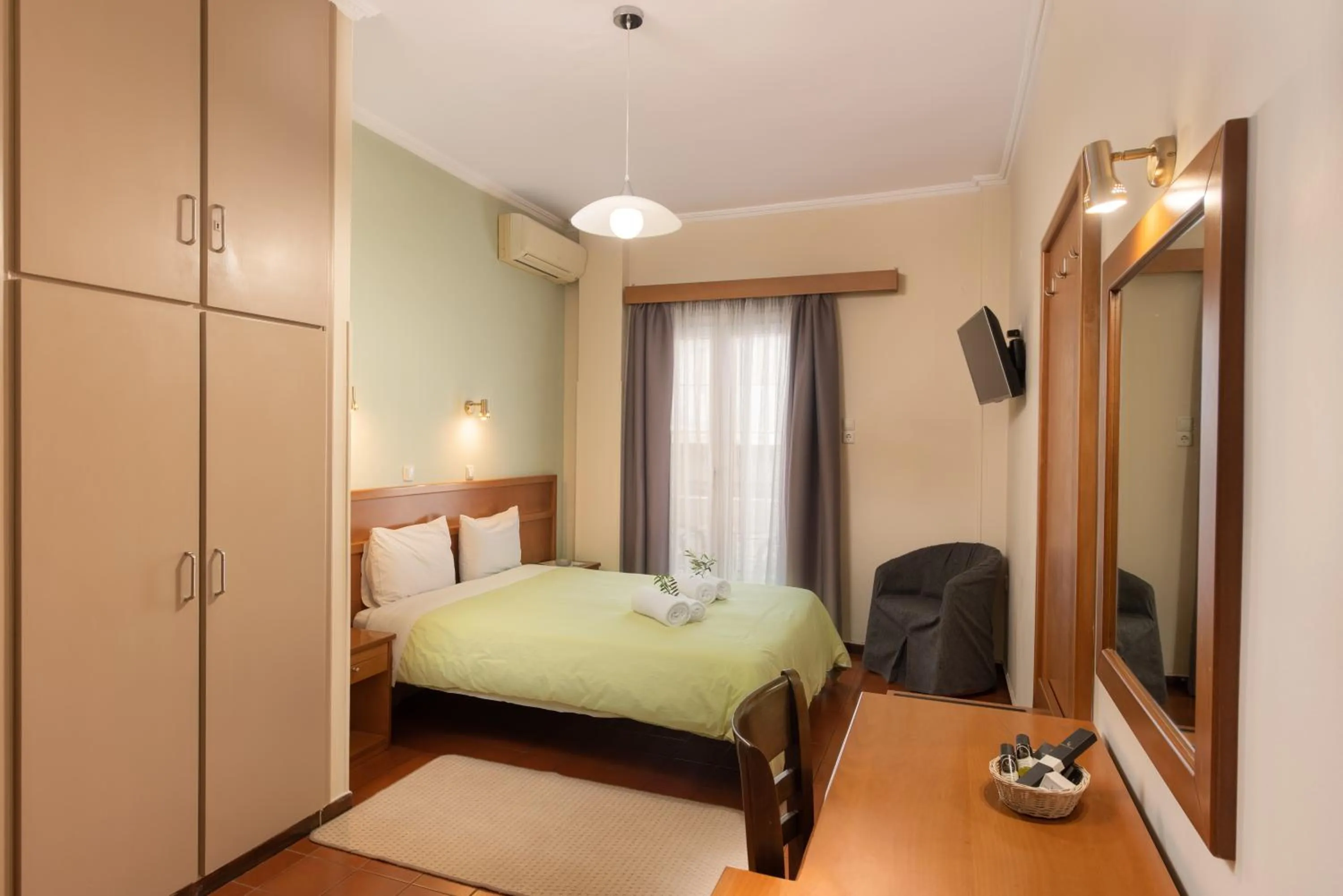 View (from property/room), Bed in Lesvion Hotel