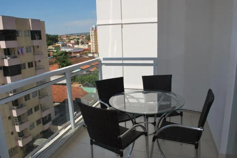 Balcony/Terrace in Casa da Madeira Caldas Novas - ACHEI FERIAS - Com Roupa de Cama