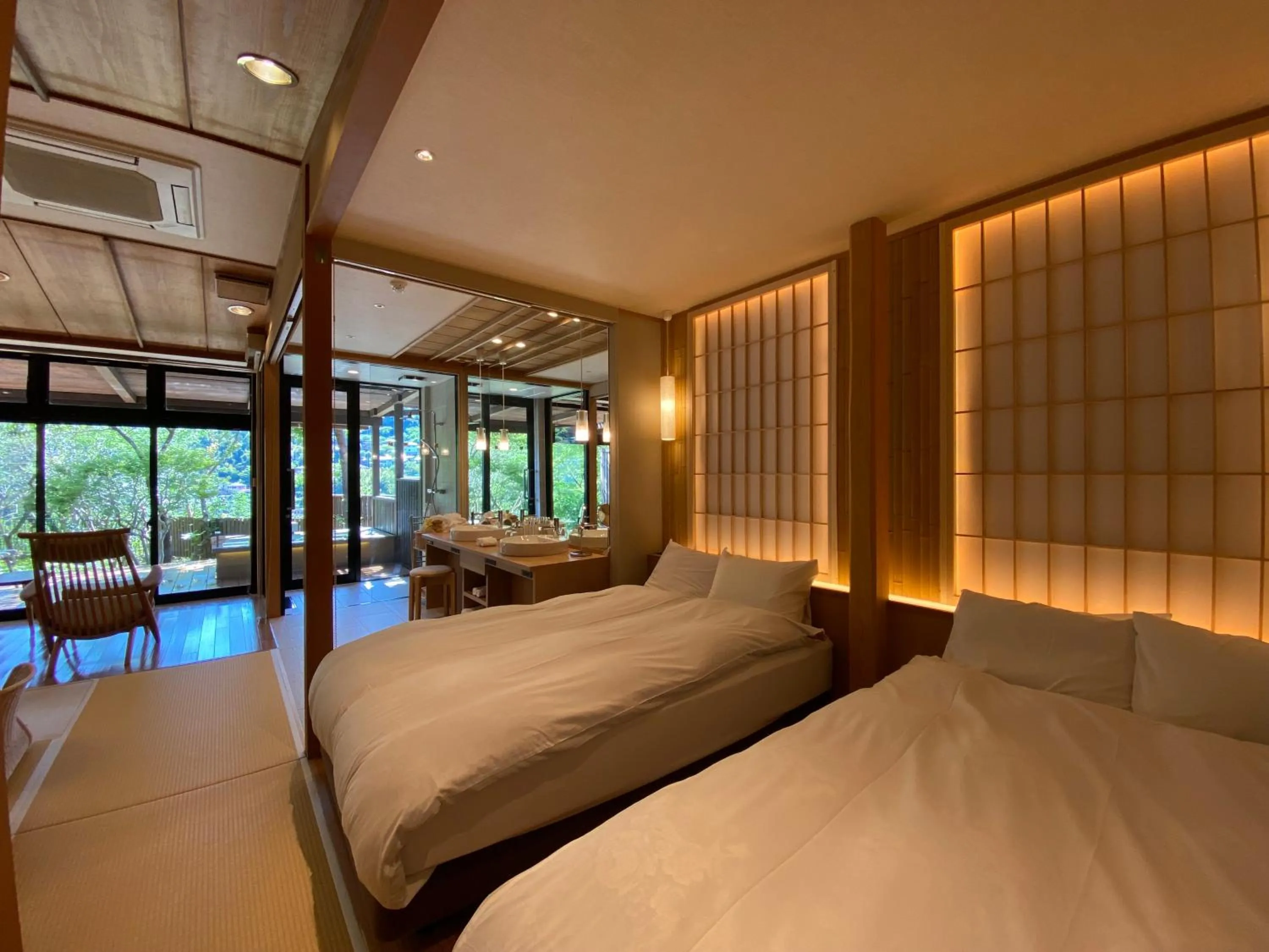 Bed in Kaiseki Ryokan Ashikari