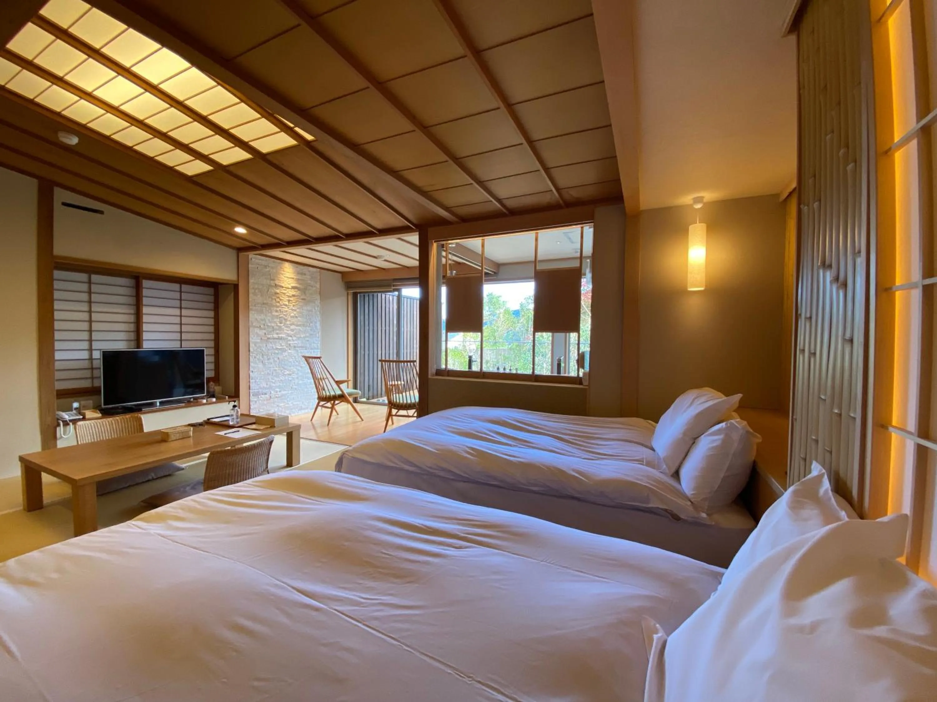 Bed in Kaiseki Ryokan Ashikari