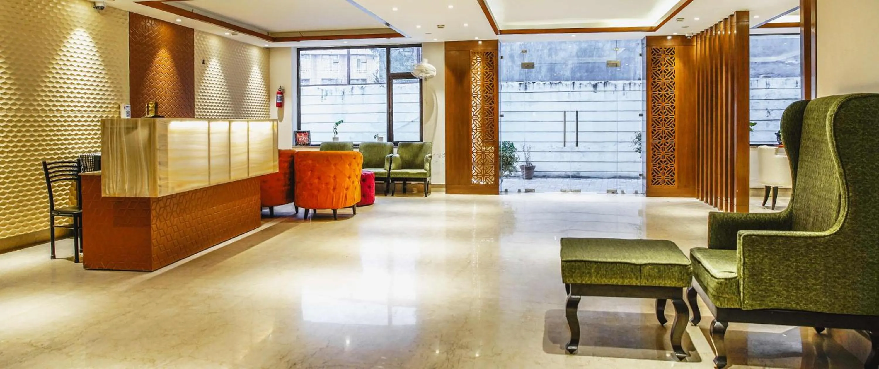 Lobby or reception in Ganpati Hotel Katra