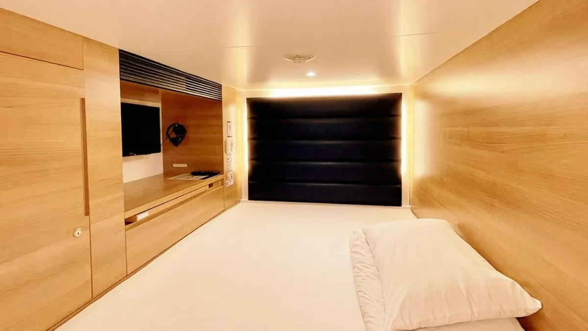 Bed in Capsule Hotel Topos Sendai Station Nishiguchi