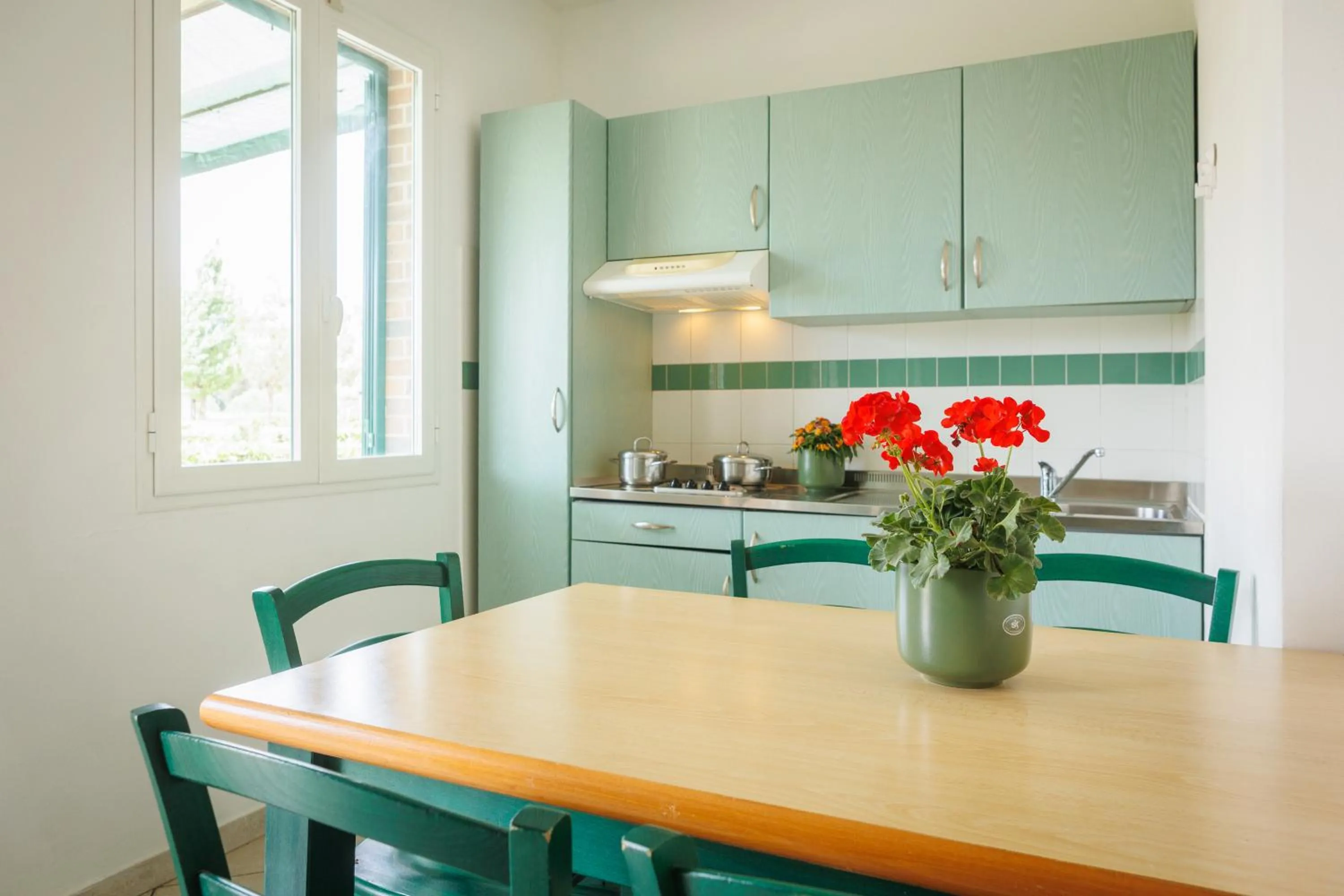 Kitchen or kitchenette in Villaggio Turistico La Cecinella