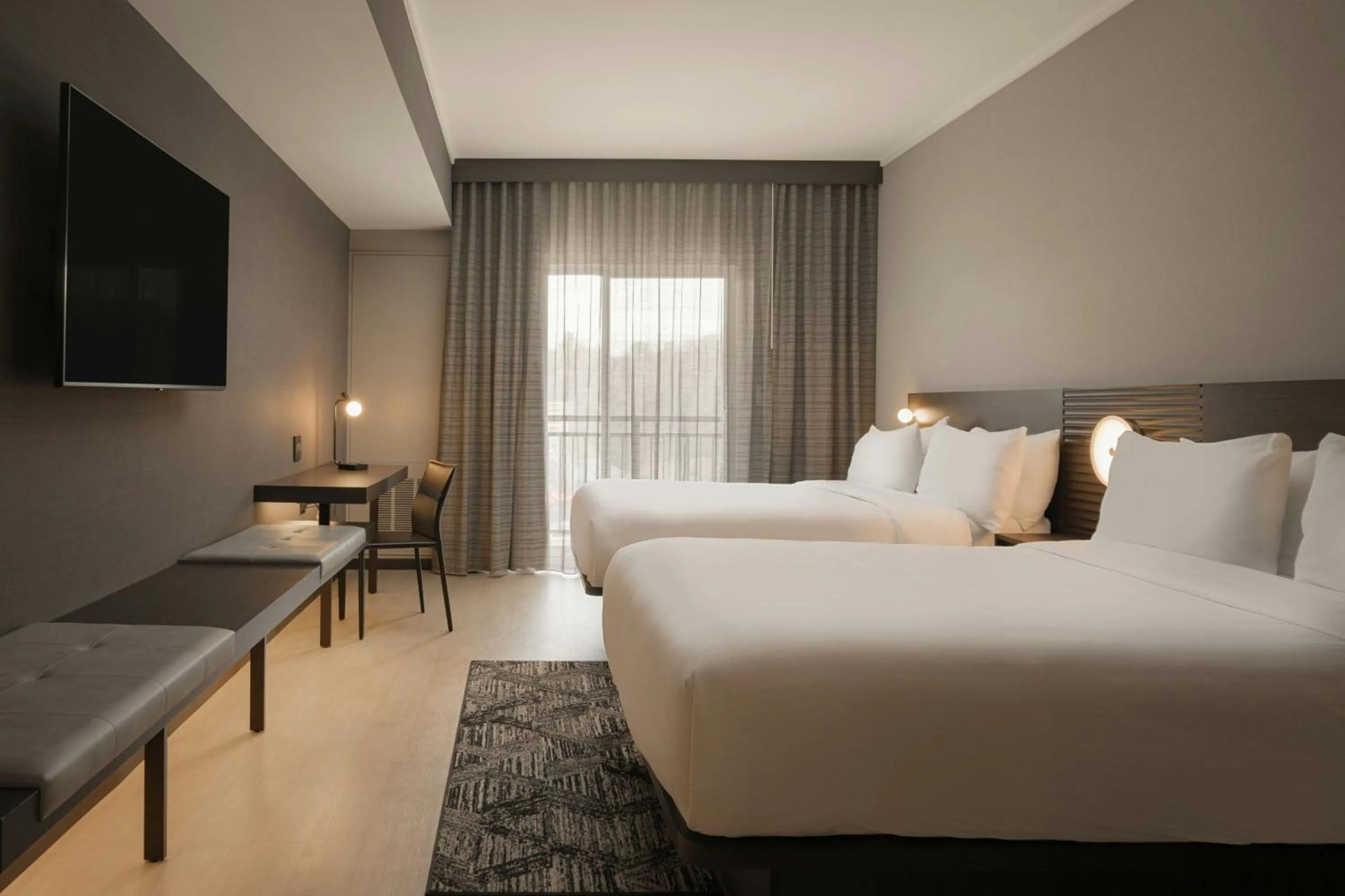 Photo of the whole room, Bed in AC Hotel Asheville Biltmore Village