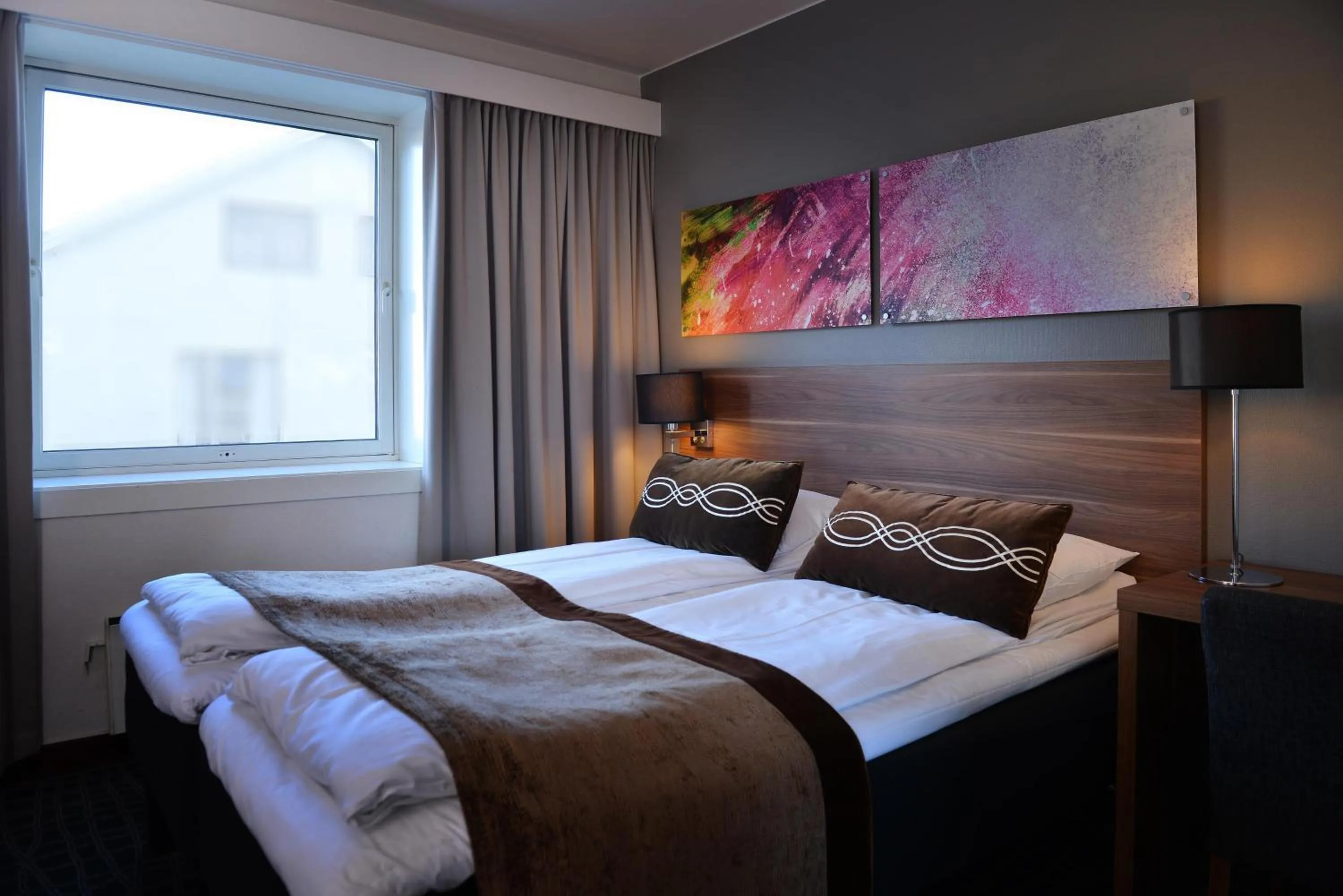 Bedroom, Bed in Scandic Fauske