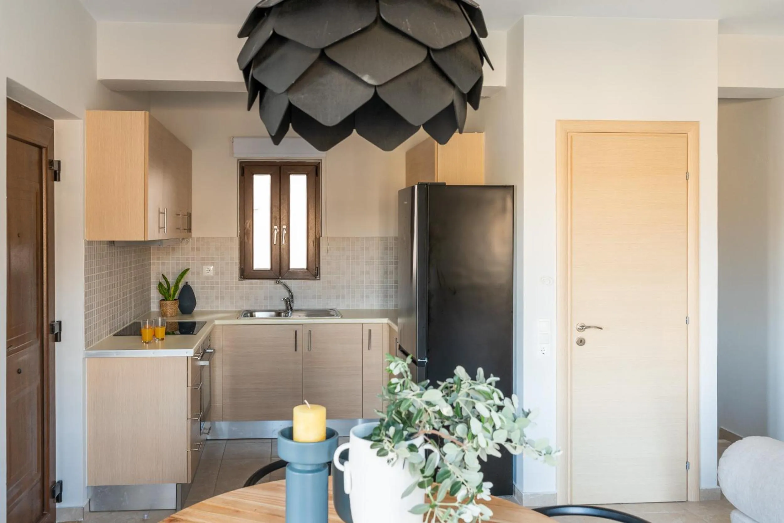 kitchen in Syra Suites