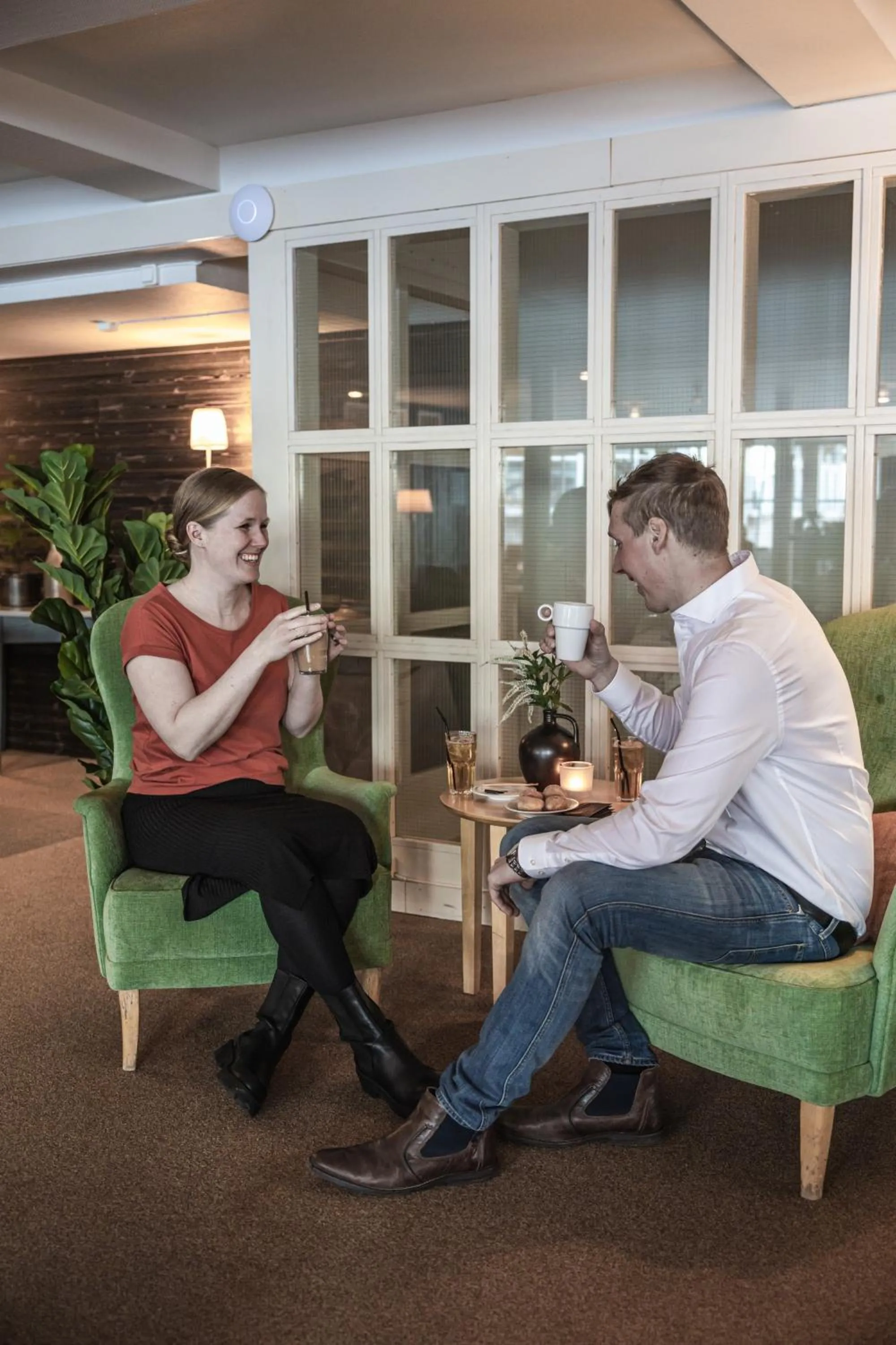 Lobby or reception in Hotell Gyllene Hornet