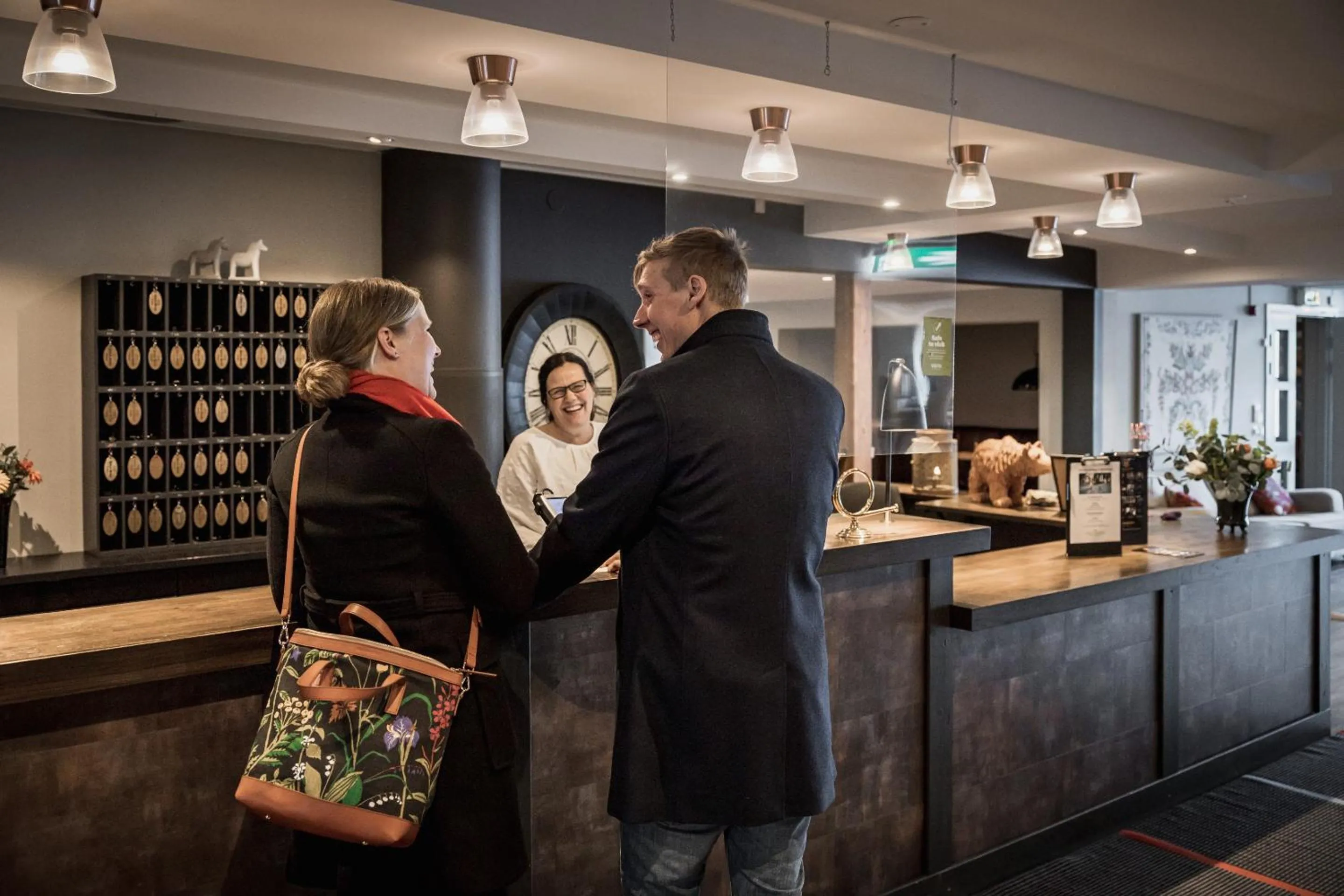 Lobby or reception in Hotell Gyllene Hornet