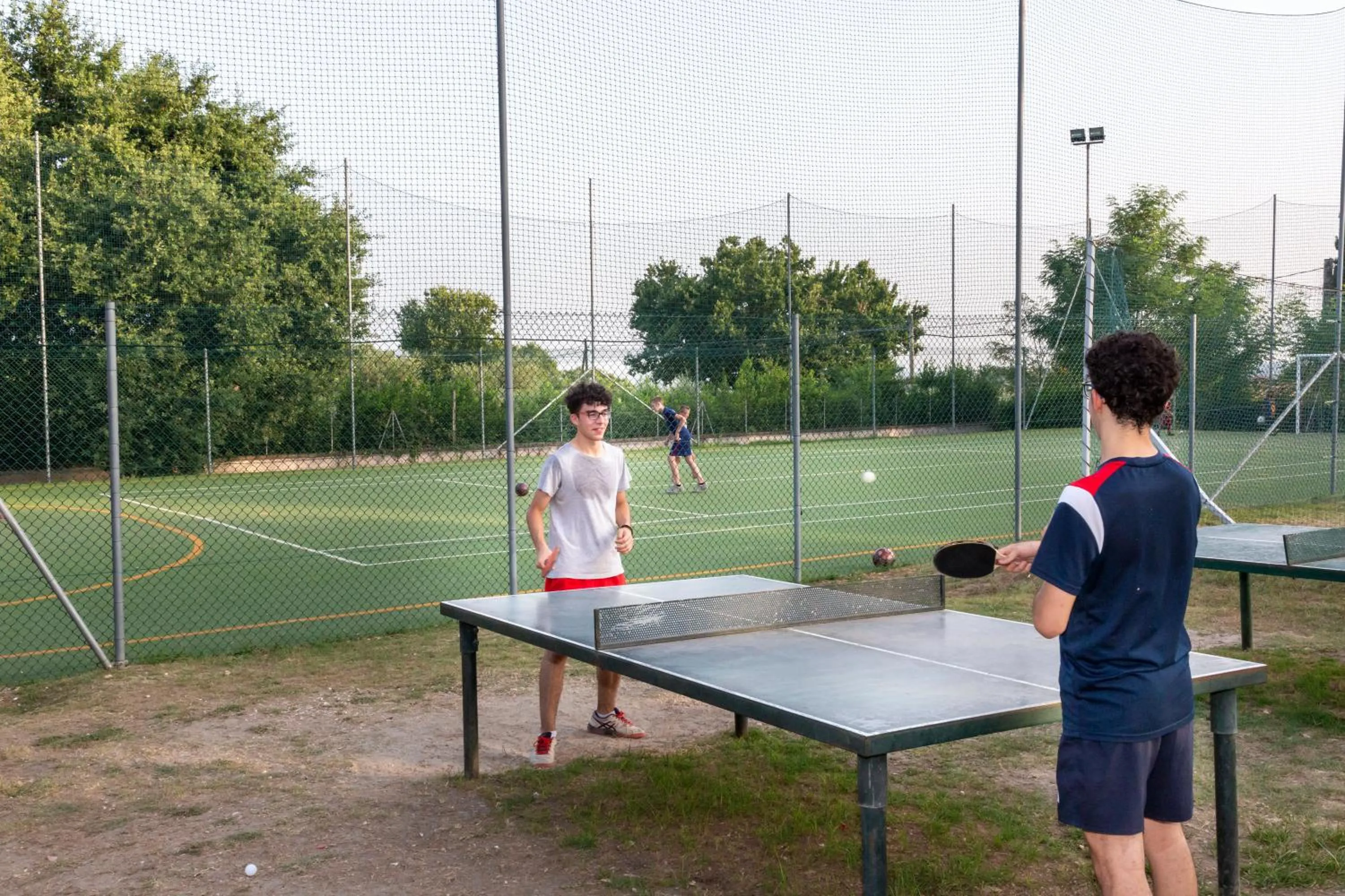 Table tennis in hu I Pini village