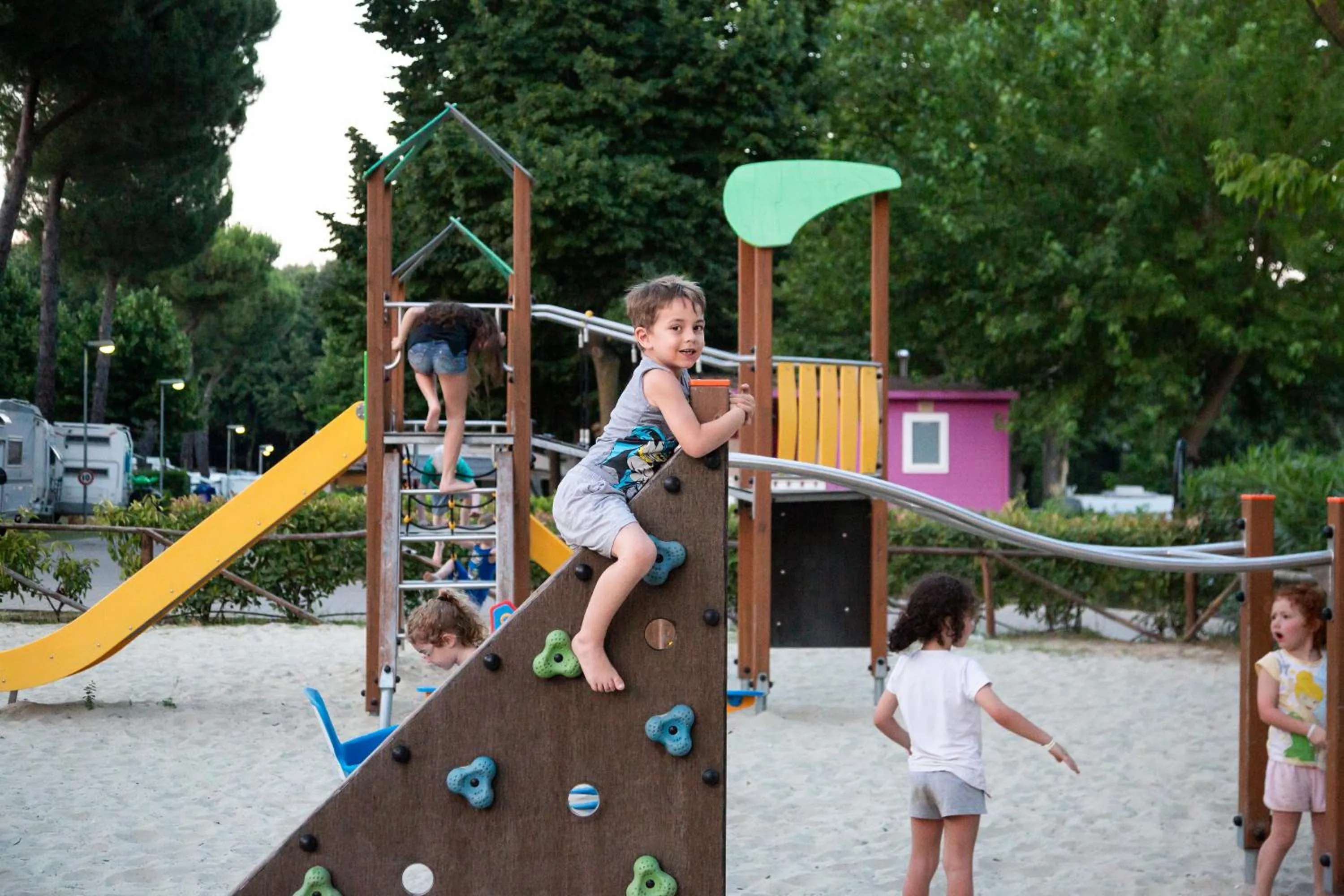 Children play ground in hu I Pini village