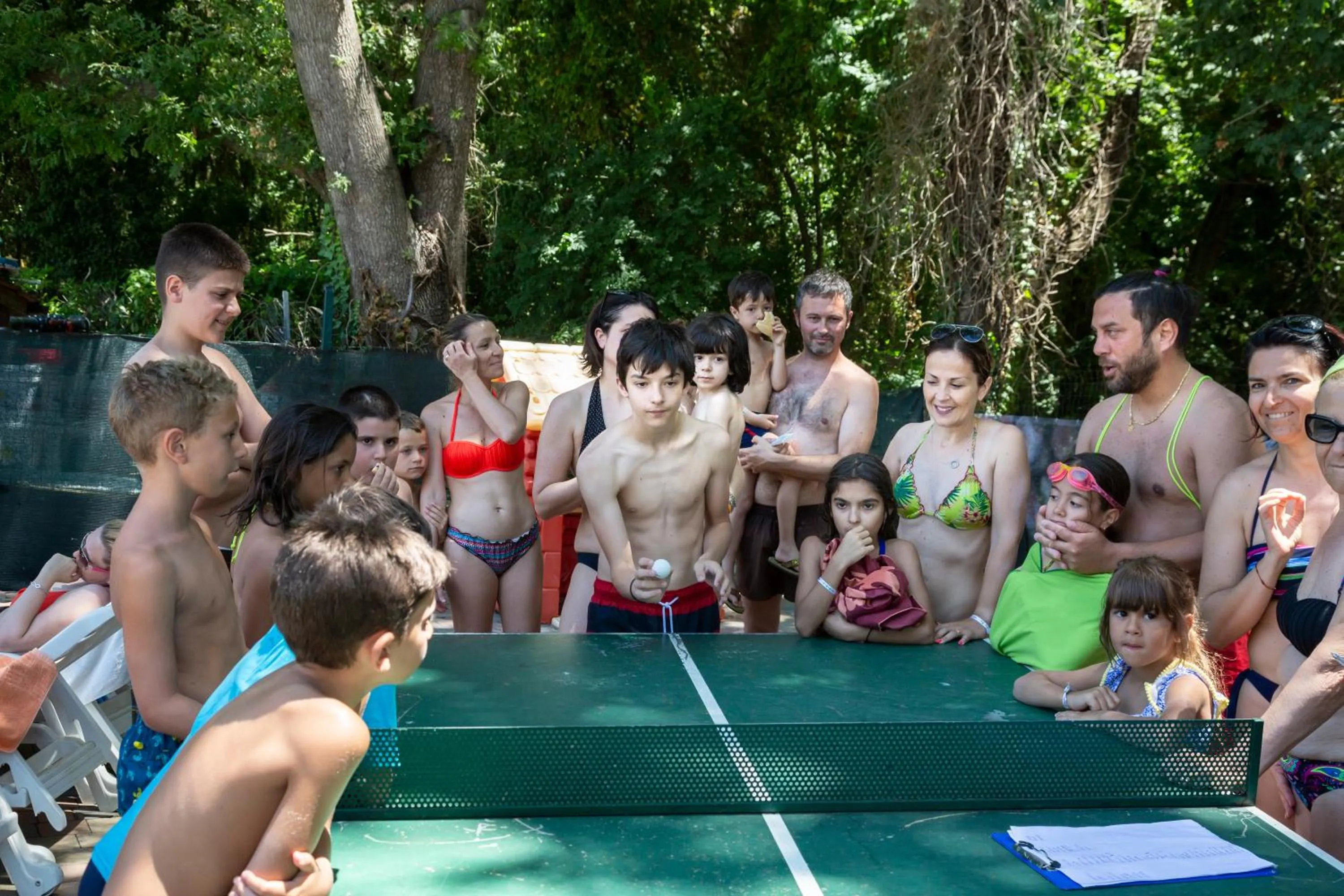 Table tennis in hu I Pini village