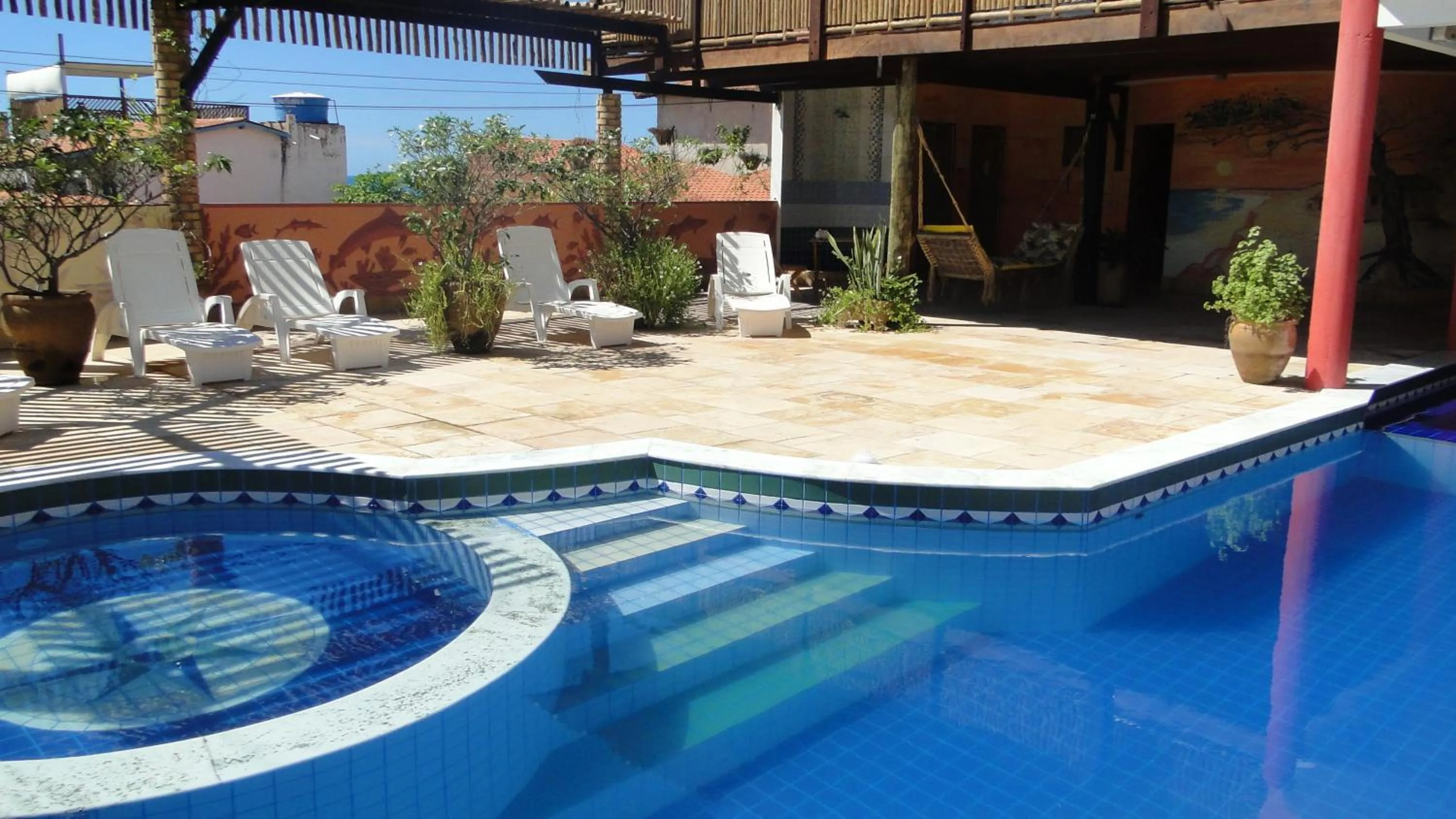 Pool view in Hotel Pousada Latitude