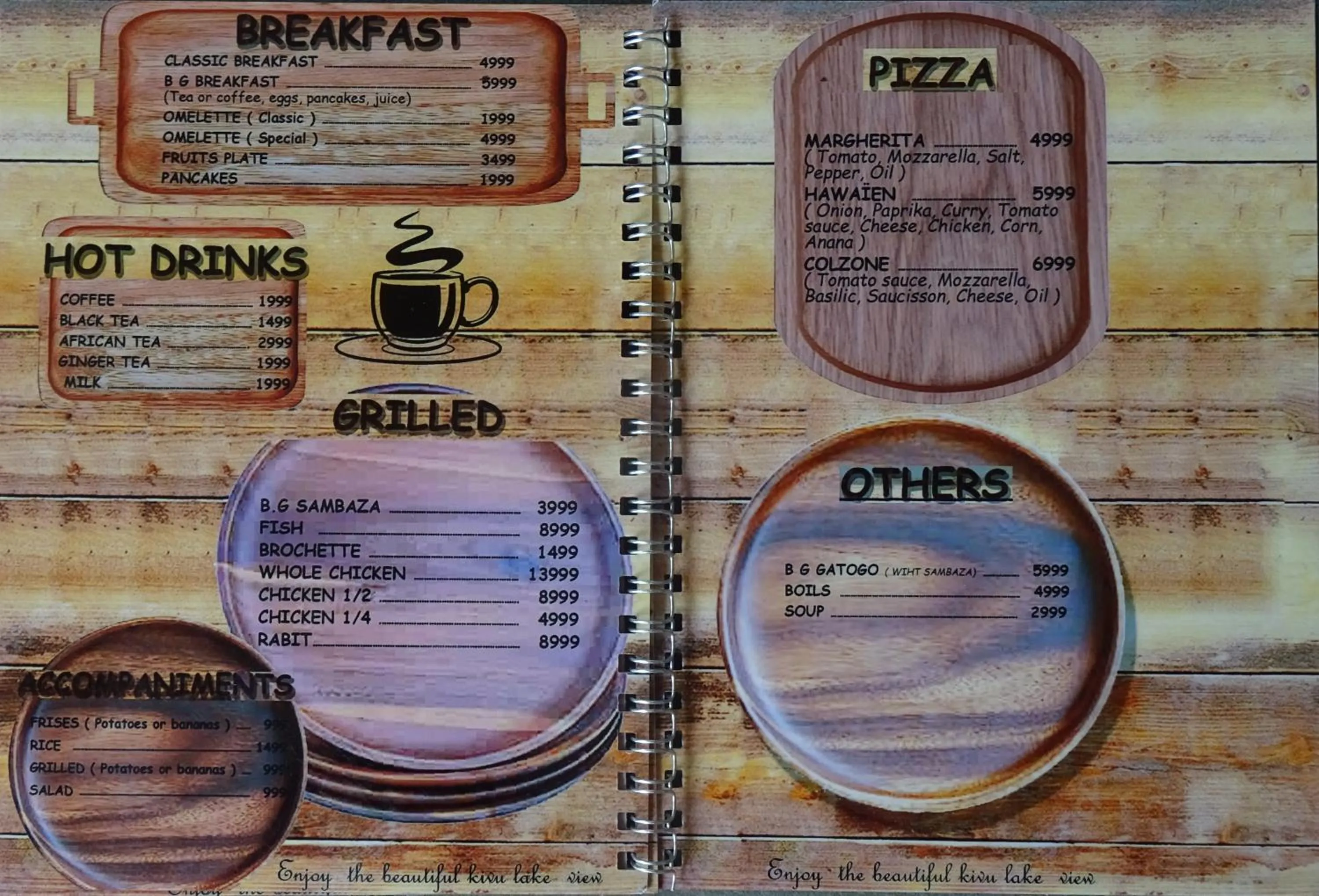 Restaurant/places to eat in Kivu Beach Garden