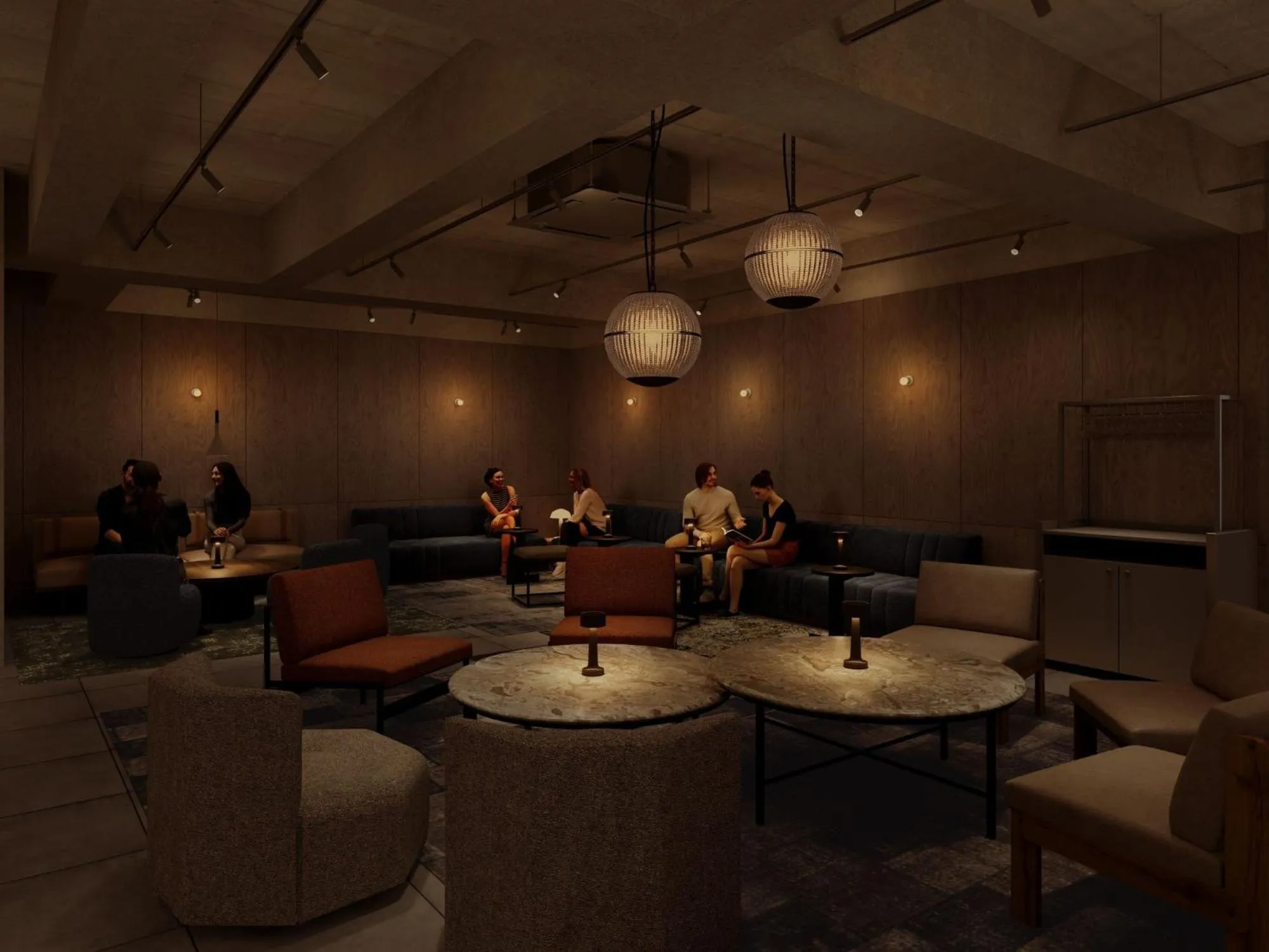 Lounge or bar in THE KNOT FUKUOKA Tenjin