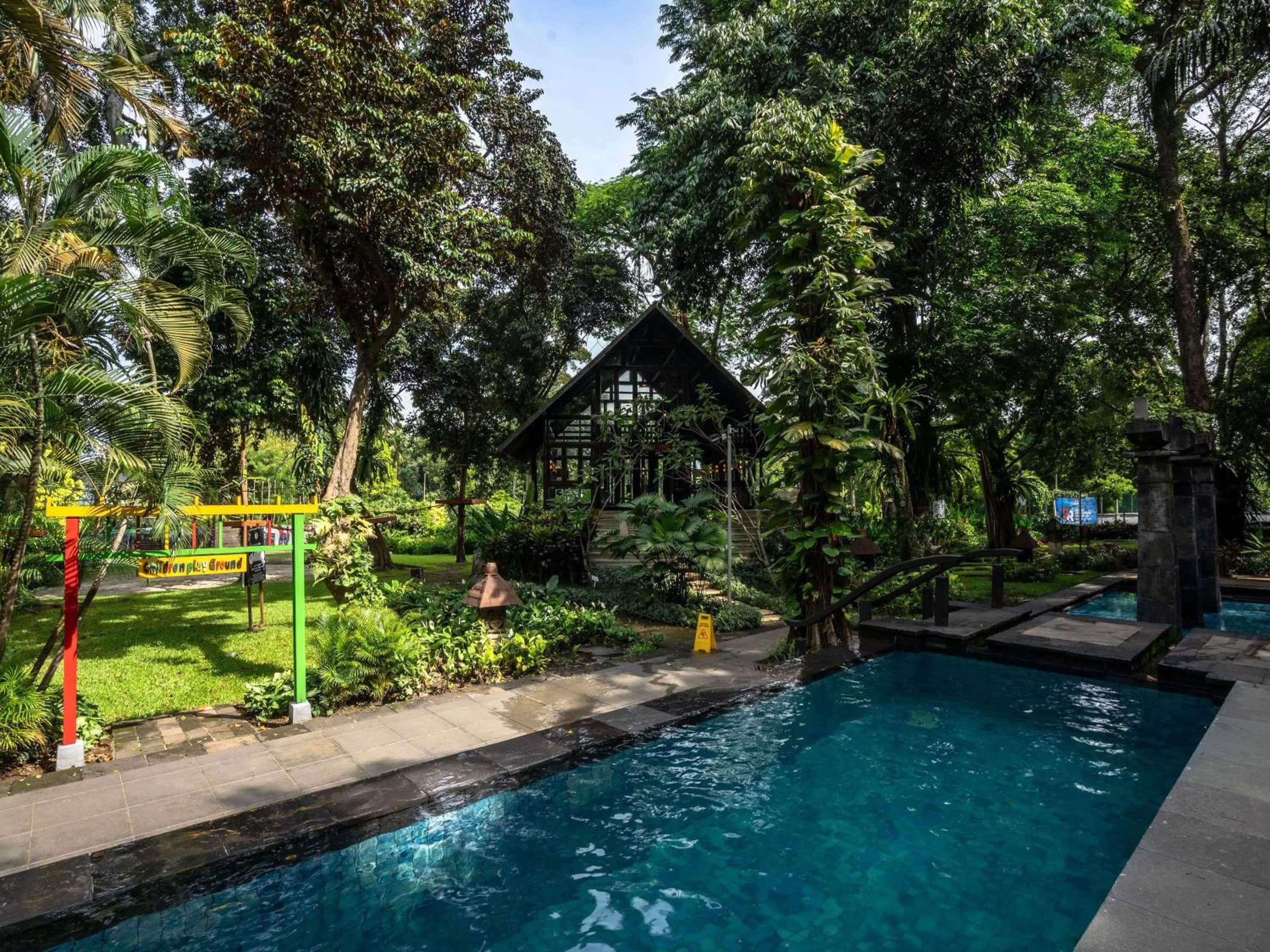 Pool view in Novotel Bogor Golf Resort