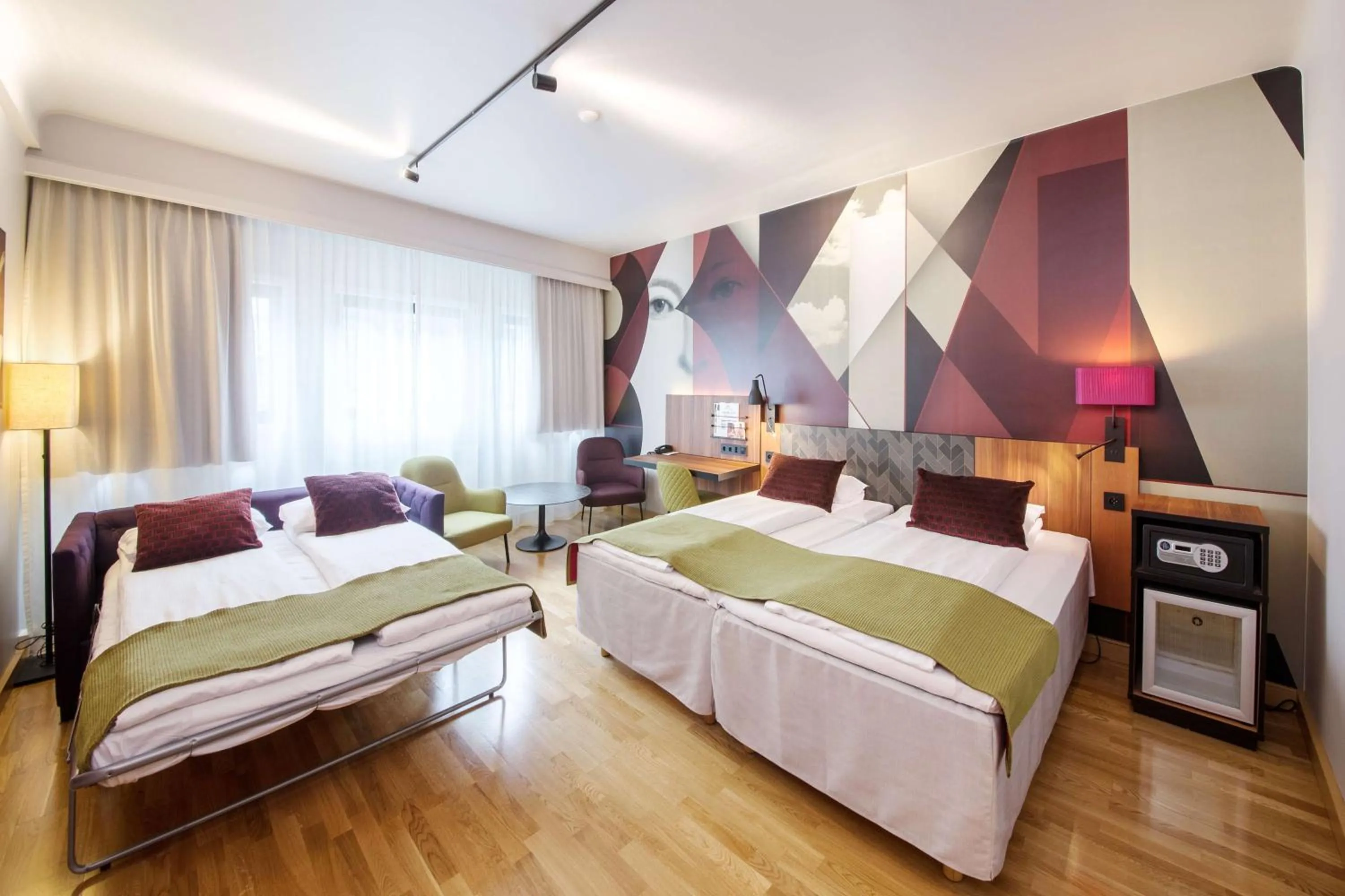 Bedroom, Bed in Scandic Solli