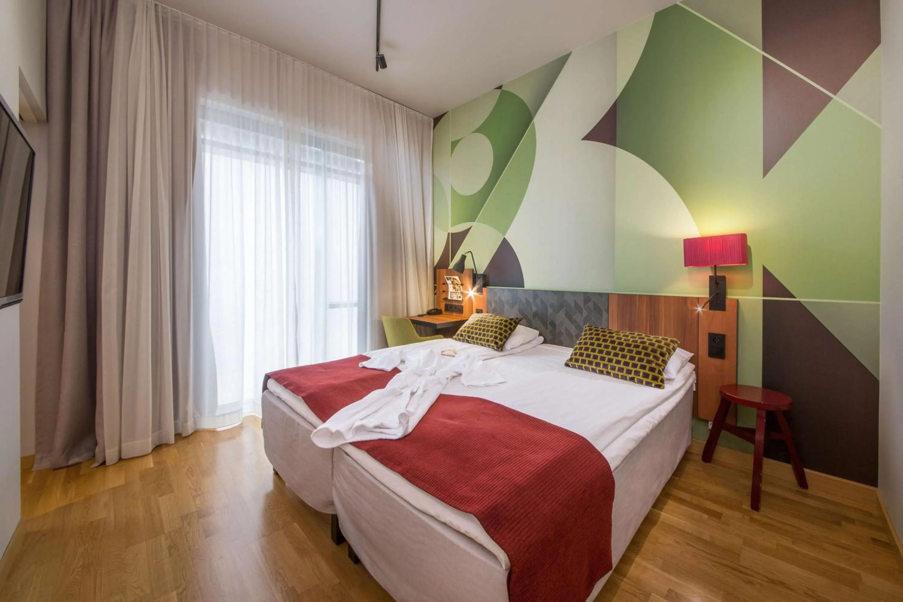 Bedroom, Bed in Scandic Solli