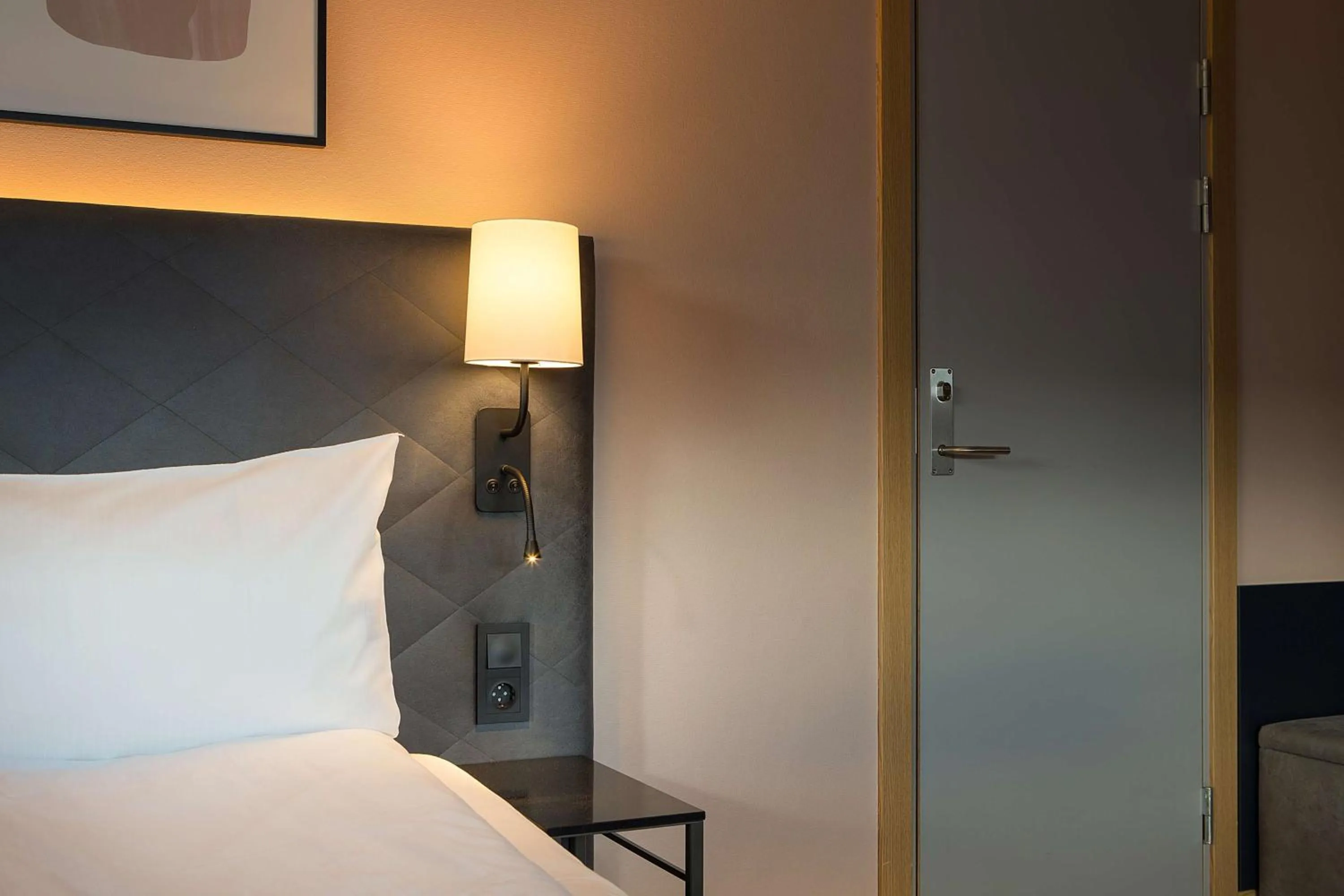 Bedroom, Bed in Scandic Solsiden