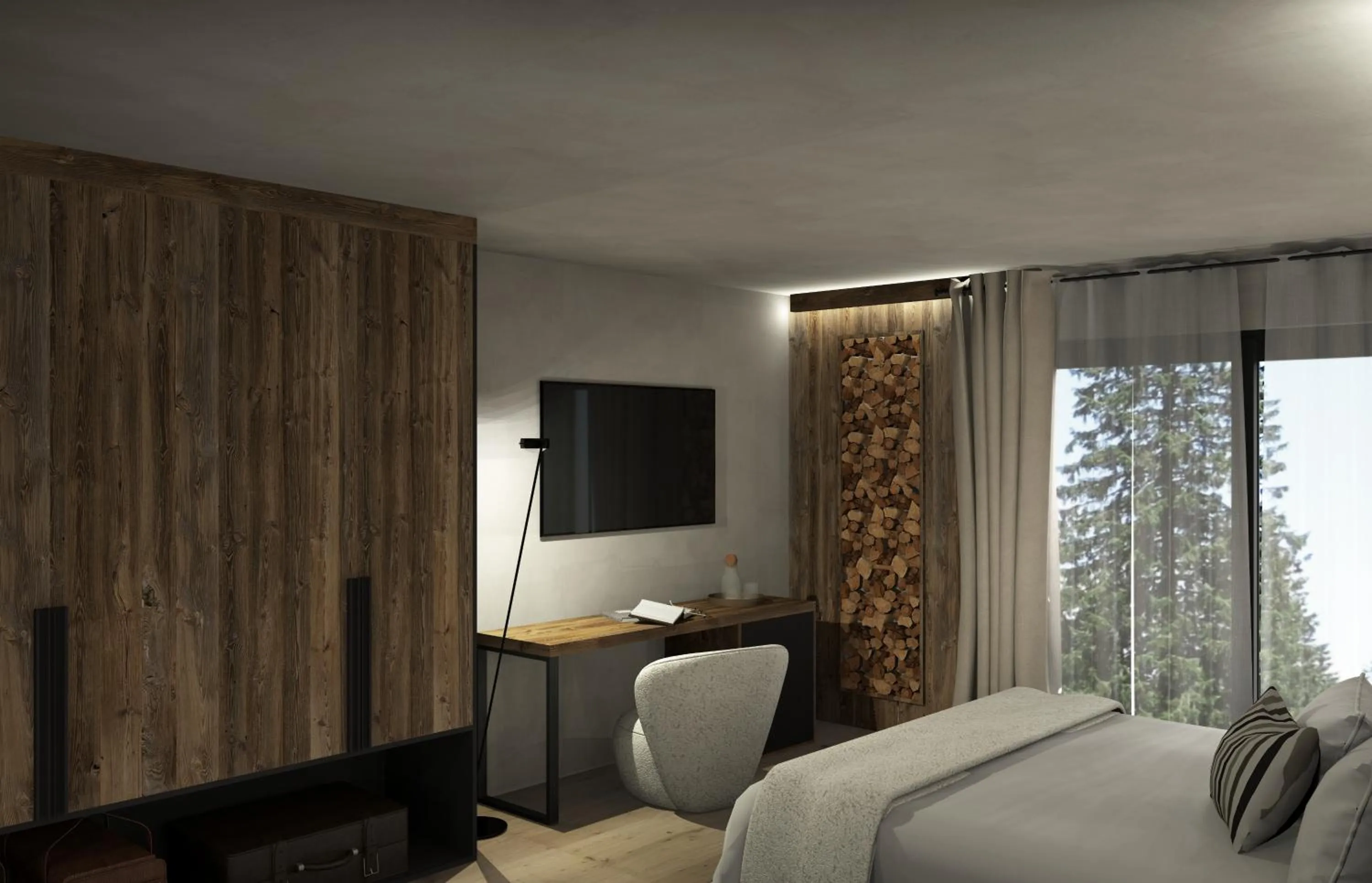 Bed in Paradise Lodge