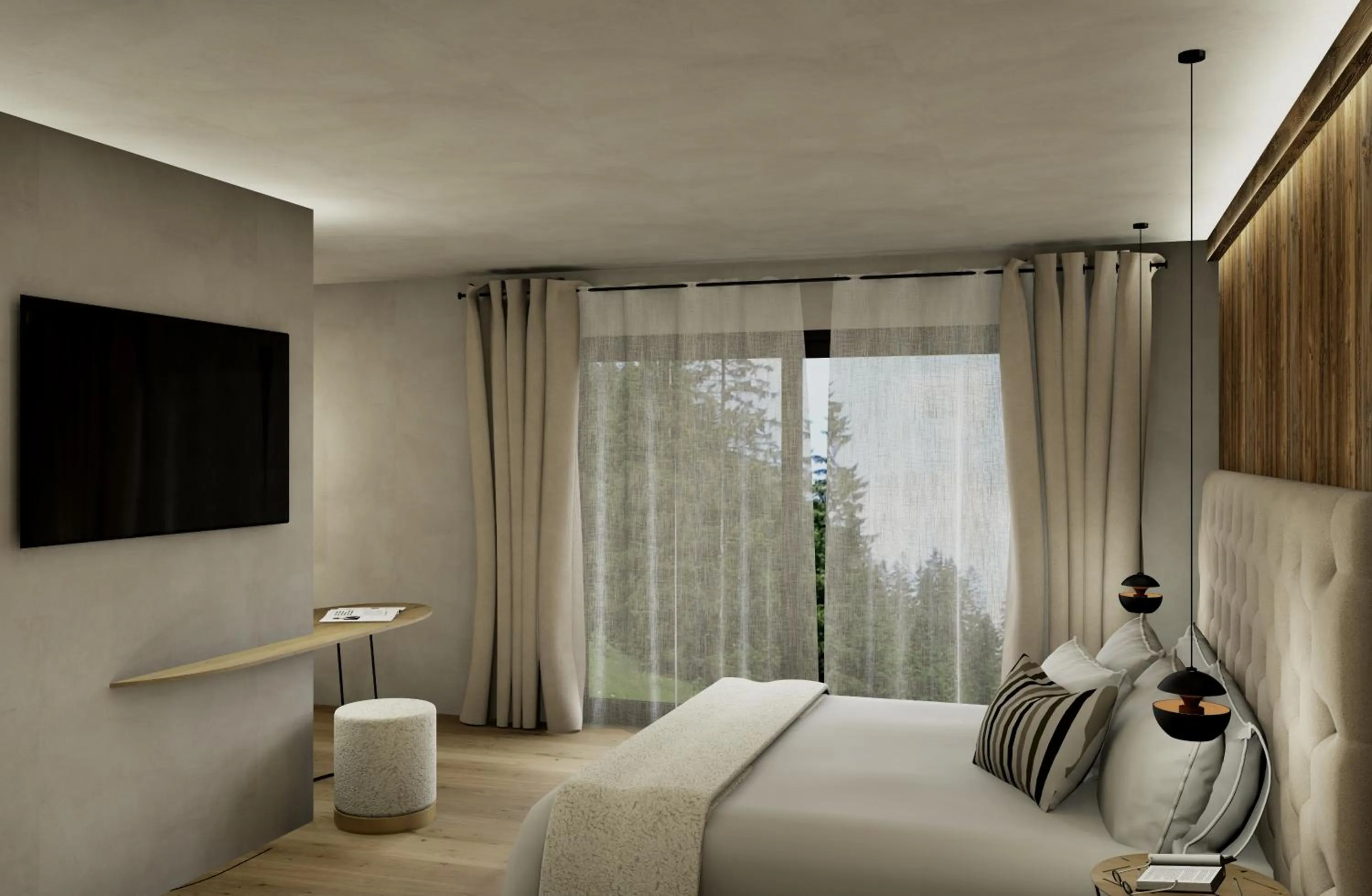 Bed in Paradise Lodge