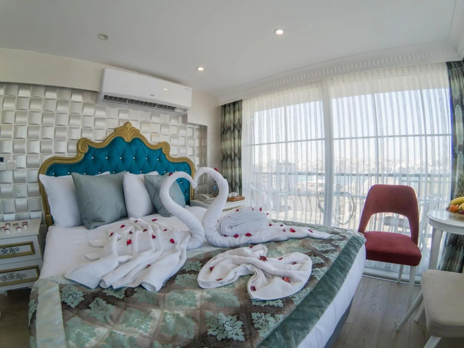 Bed in Grand Esen Hotel