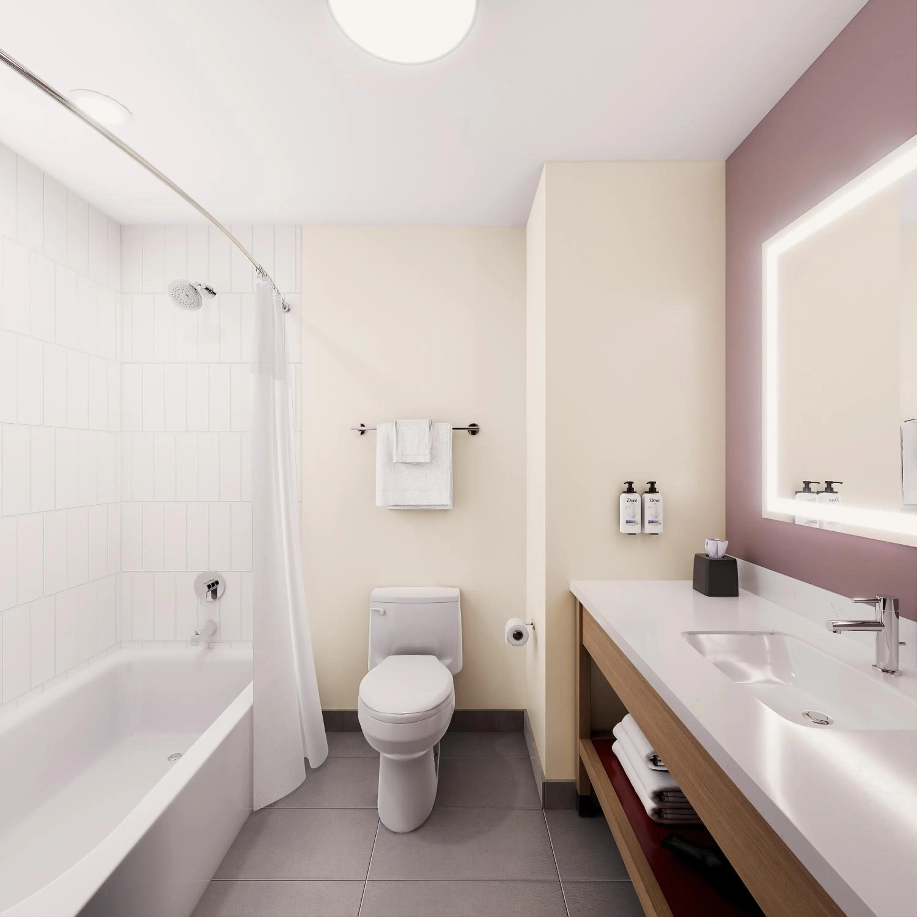 Bathroom in Garner Hotel Salt Lake City Airport by IHG