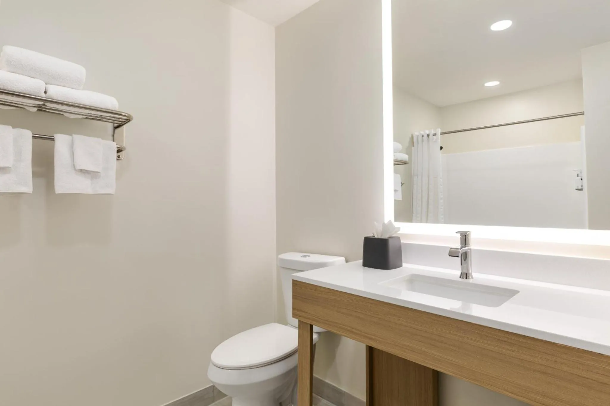 Bathroom in Garner Hotel Salt Lake City Airport by IHG