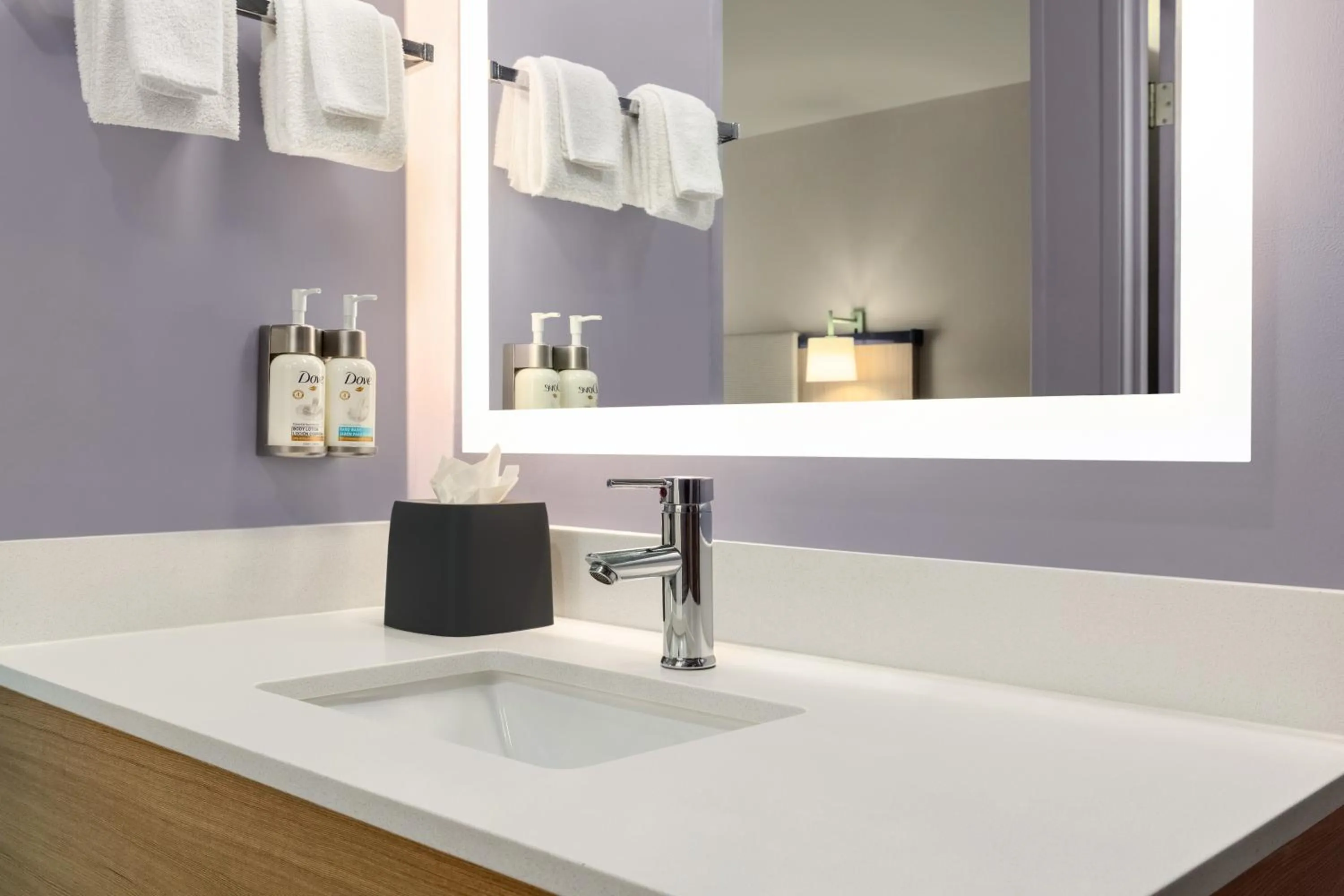 Bathroom in Garner Hotel Salt Lake City Airport by IHG