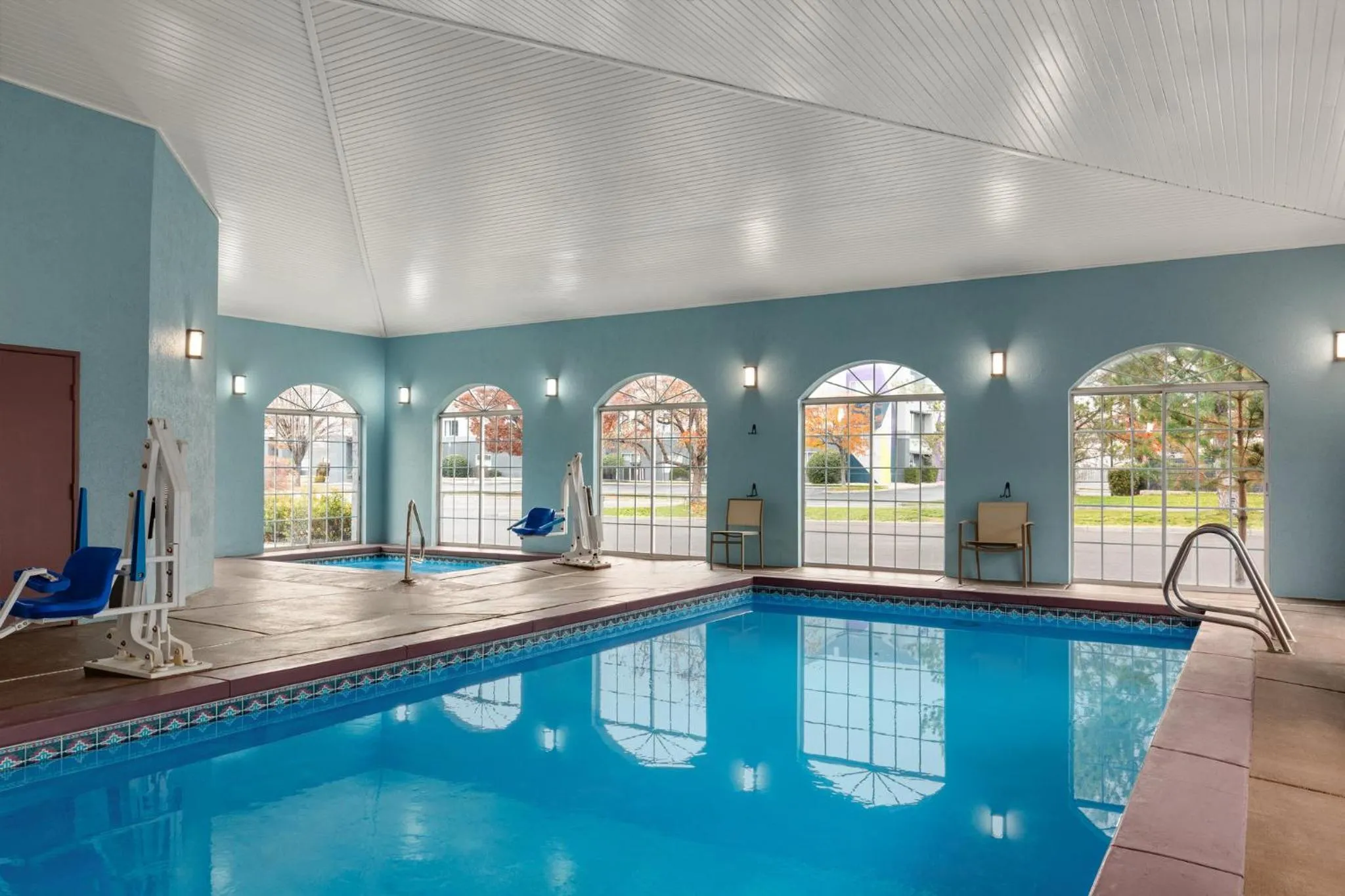 Swimming pool in Garner Hotel Salt Lake City Airport by IHG