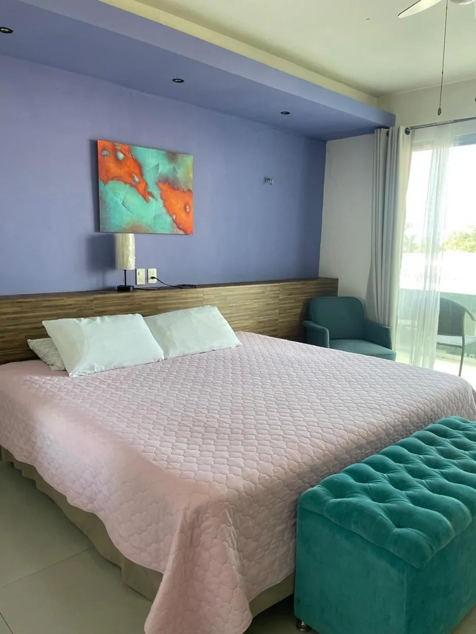 Bed in Hotel Villa Escondida Campeche