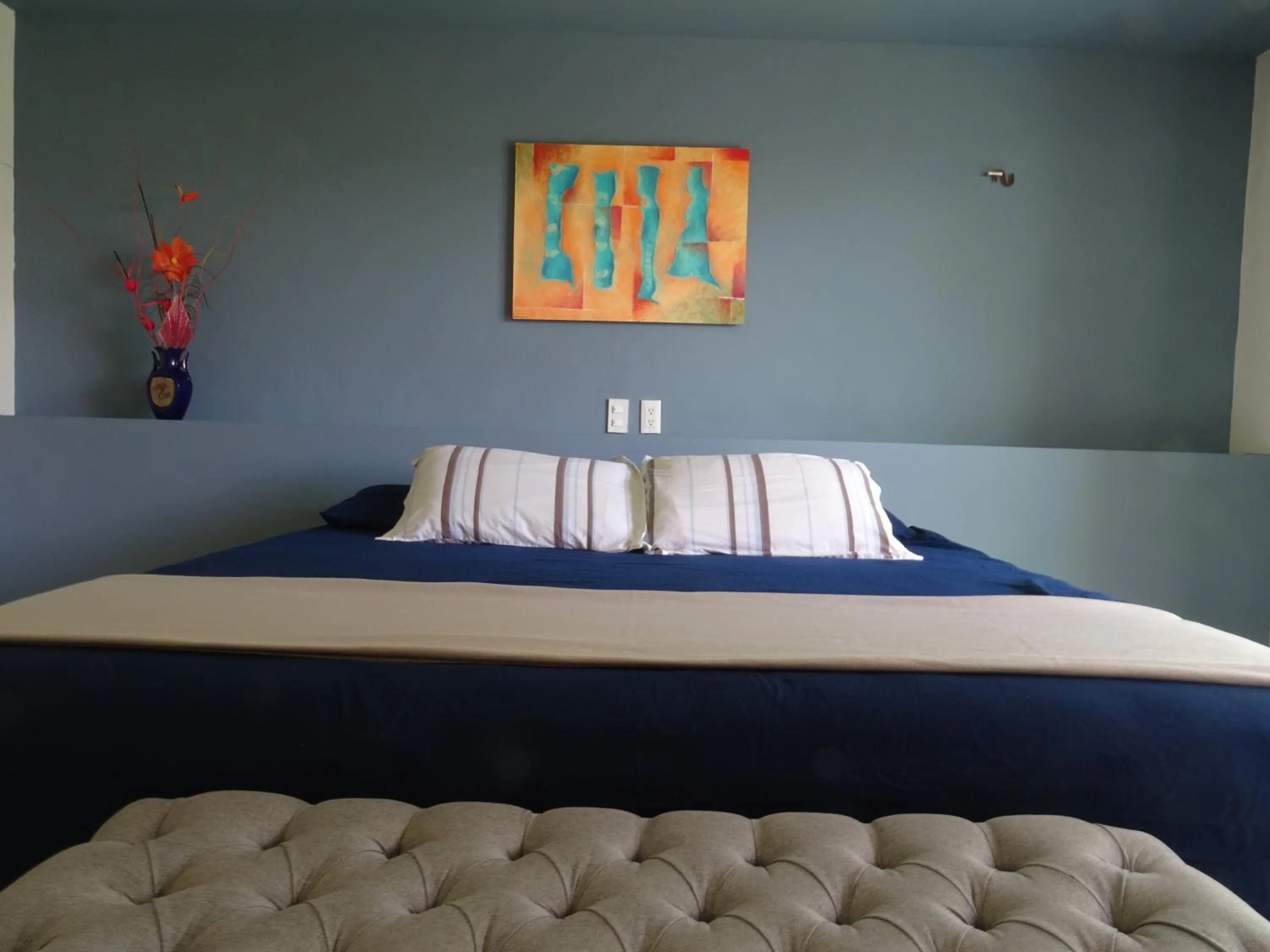 Bed in Hotel Villa Escondida Campeche